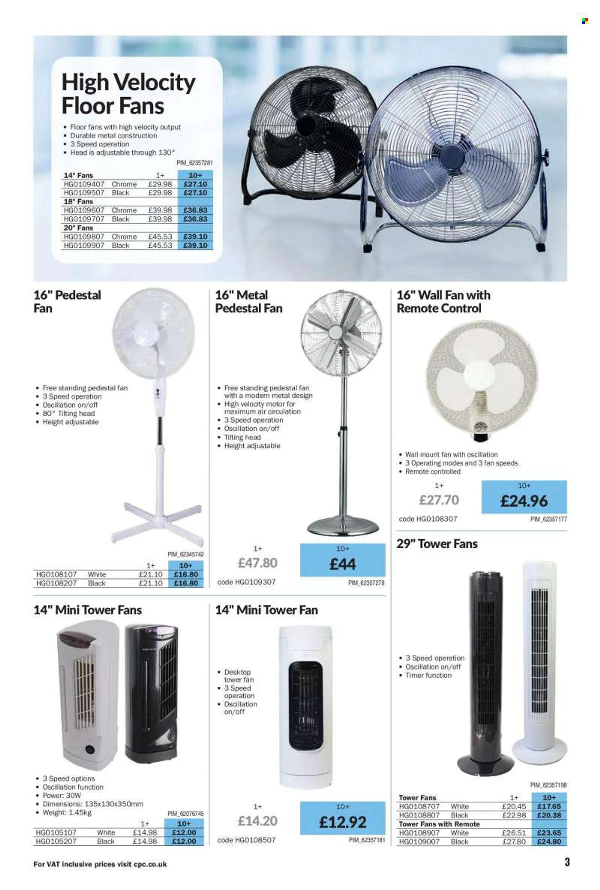 CPC offer  - 1.8.2022 - 31.8.2022 - Sales products - remote control, stand fan, wall fan. Page 3.