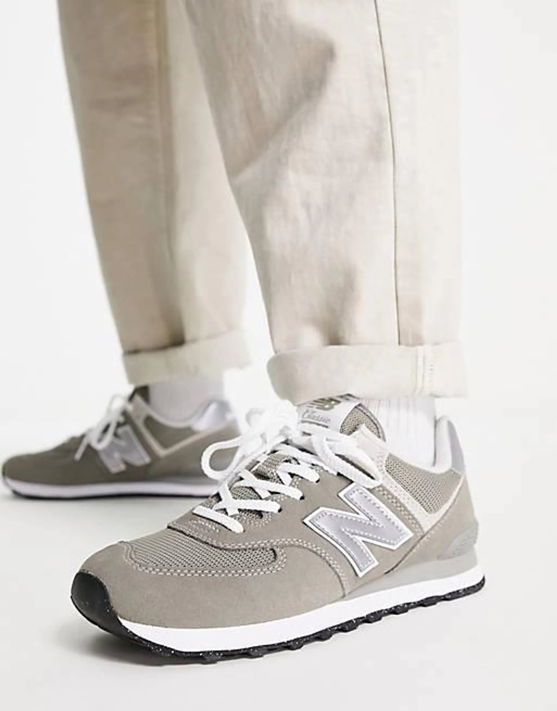 New Balance 574 sneakers in grey and white
