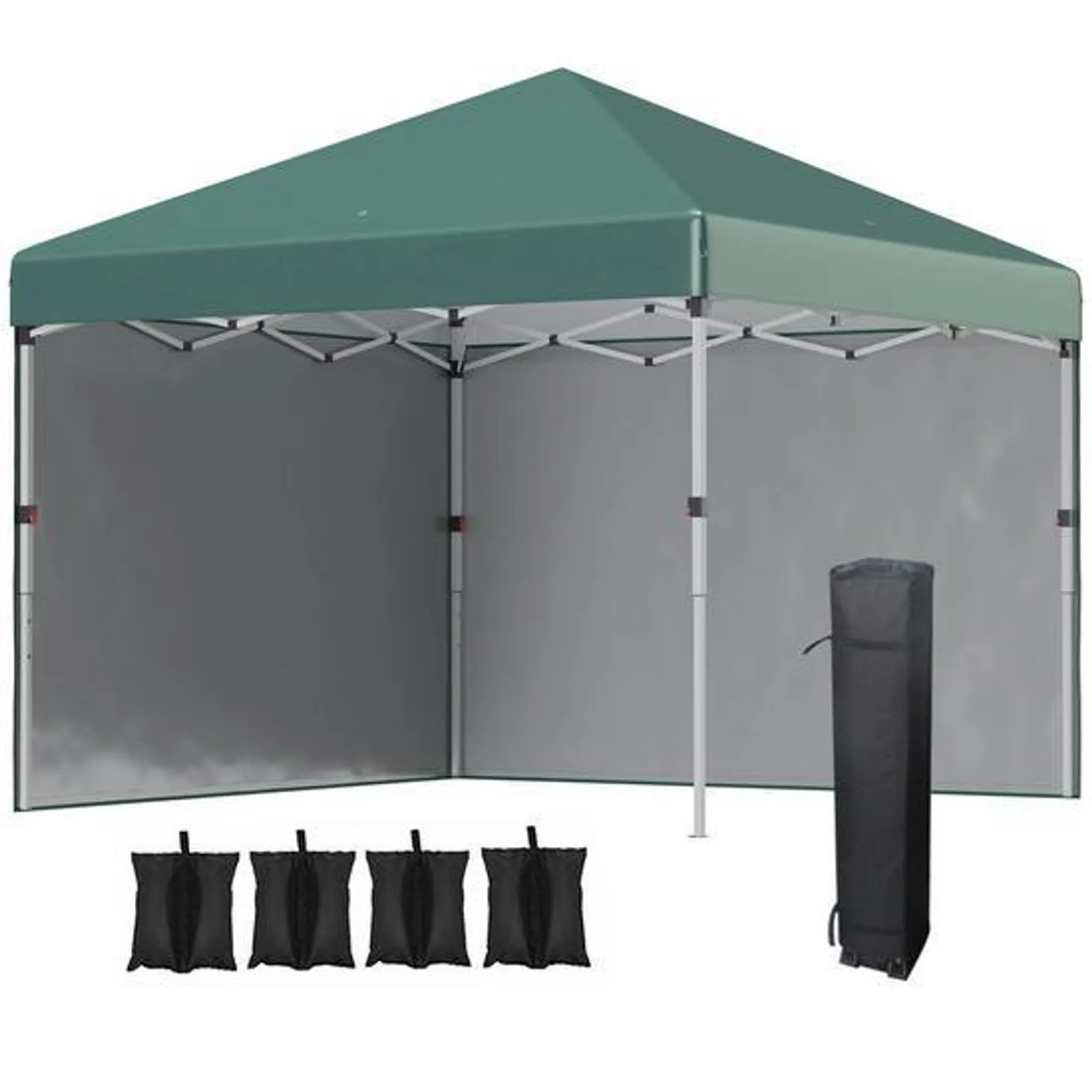 3x3 (M) Pop Up Gazebo Party Tentwith 2 Sidewalls, Weight Bags