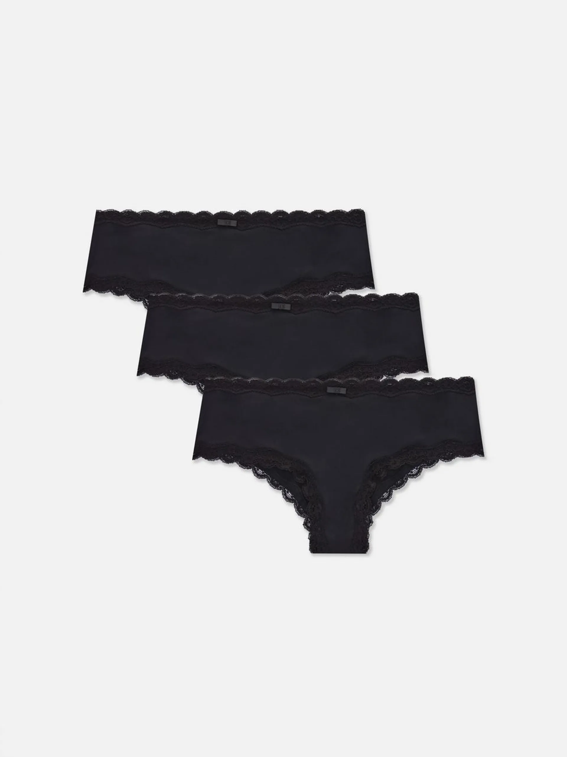 3pk Lace Trim Hipster Brief