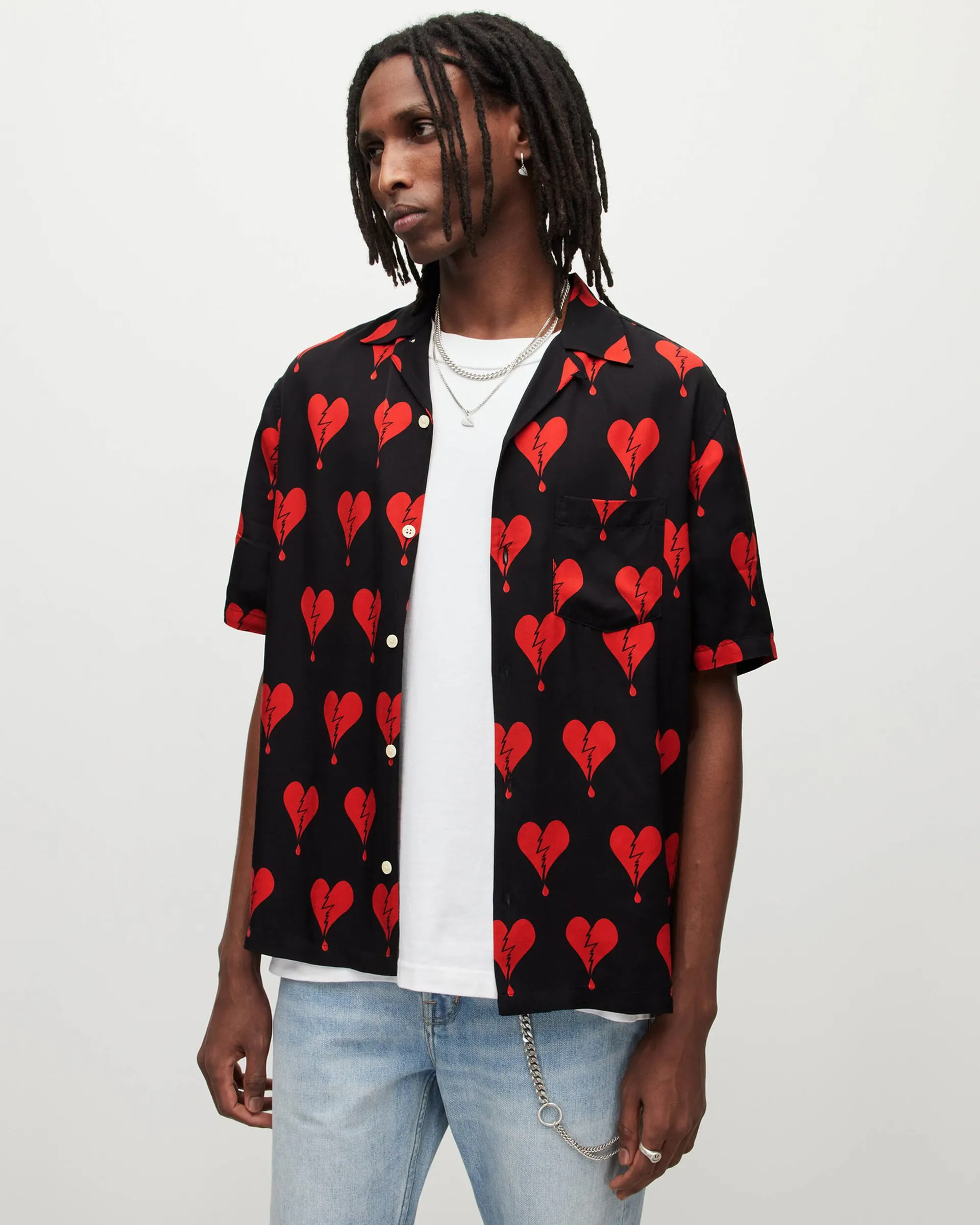 Breakup Heart Print Shirt