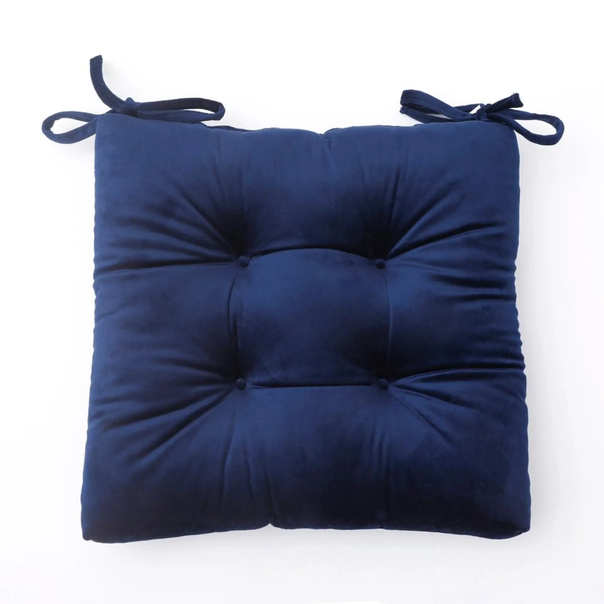 Velvet Seat Pad - Navy - 40x40cm