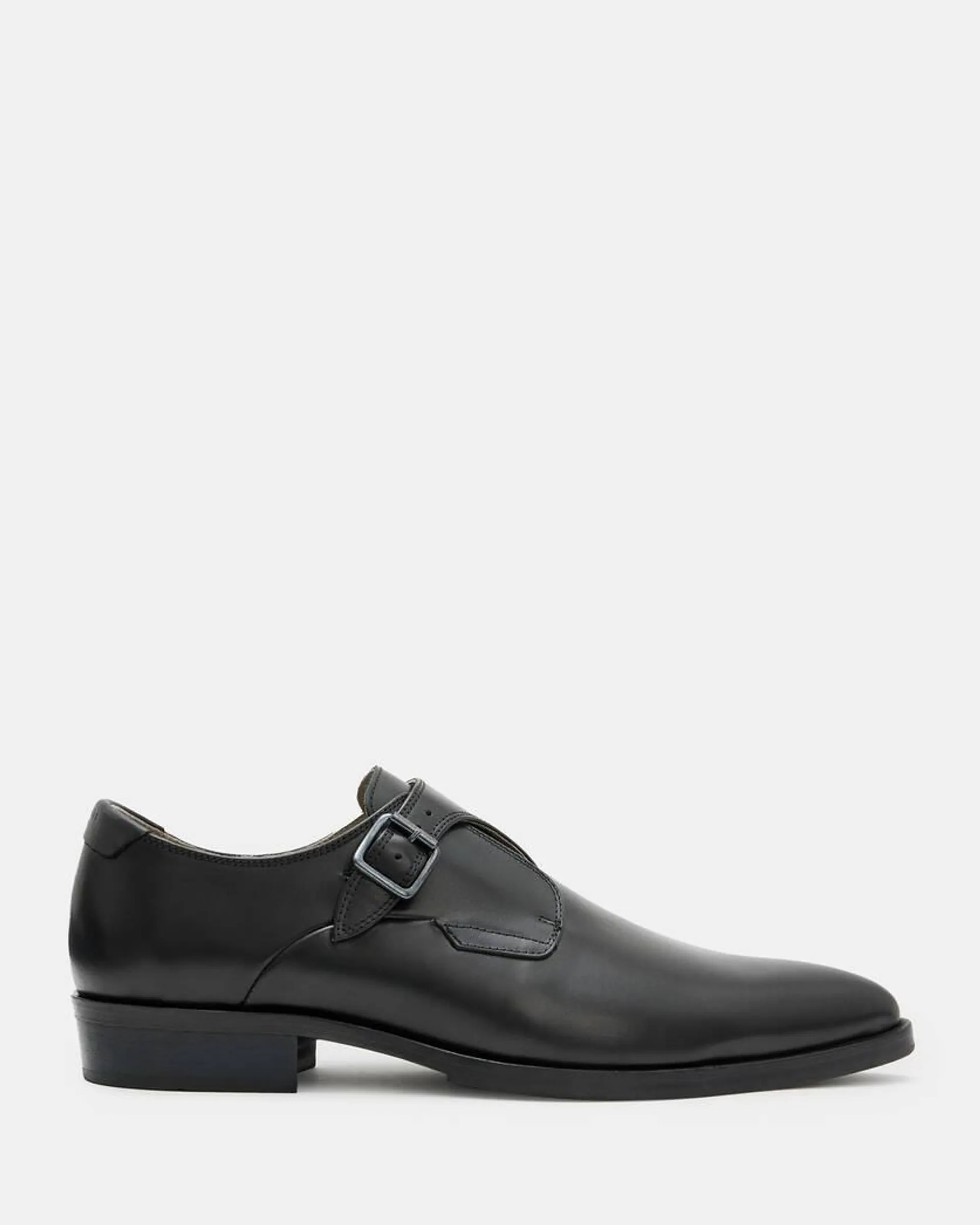 Keith Leather Buckle Monk Shoes
