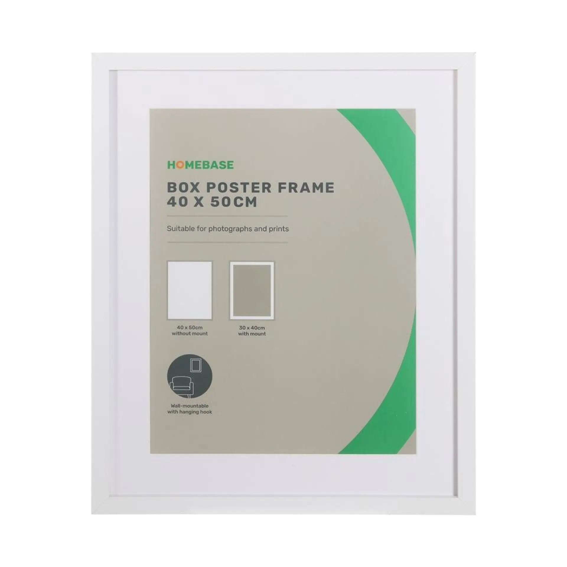 Box Poster Frame - 40x50cm - White