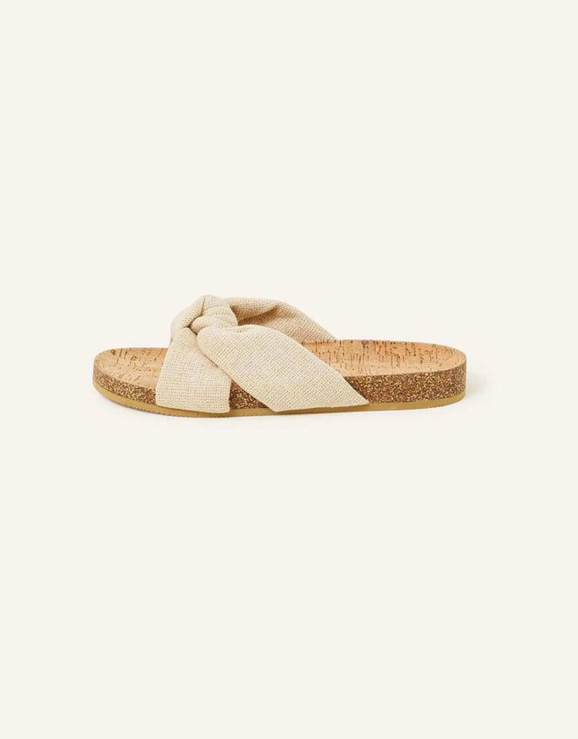 Knotted Footbed Sandals Natural