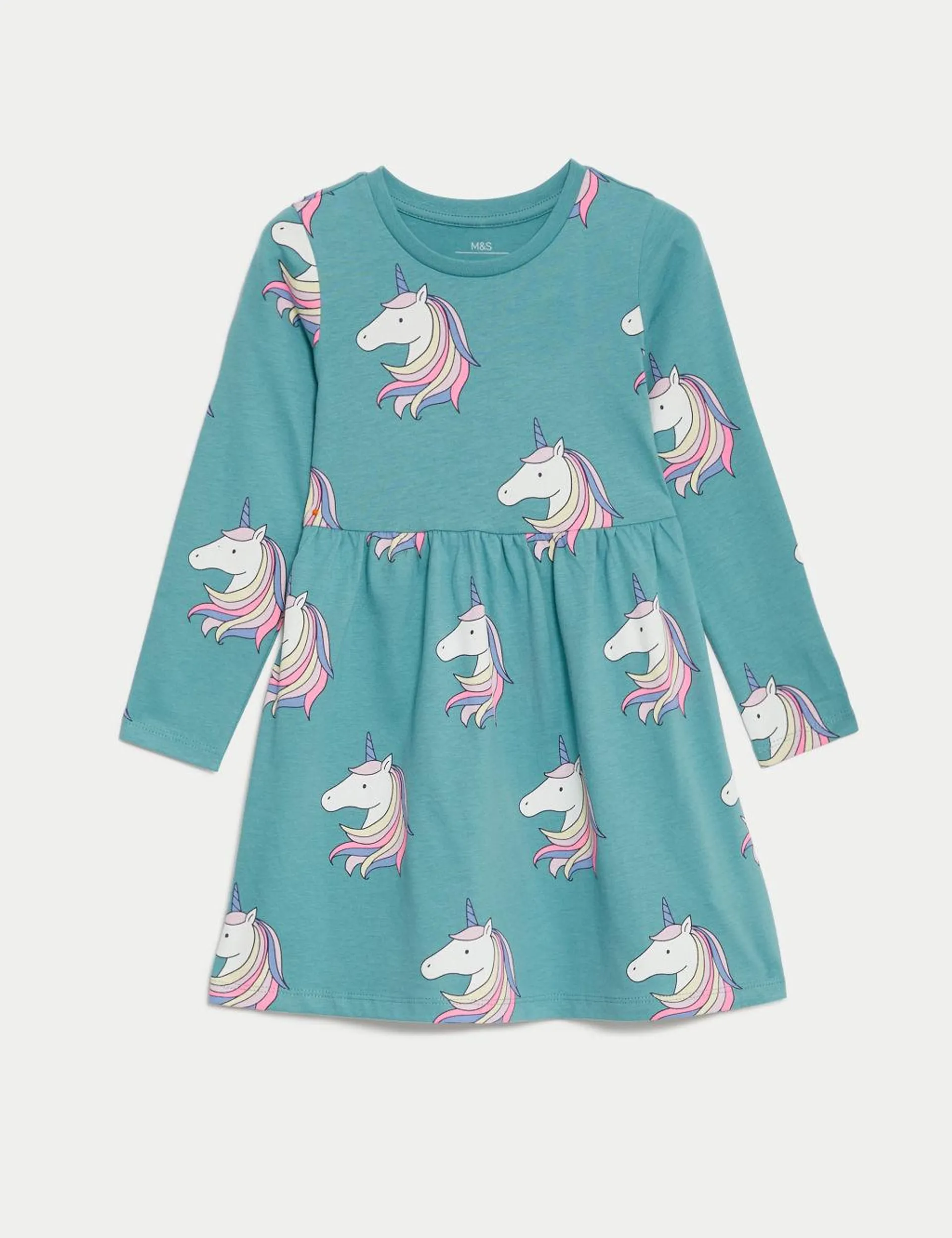 Pure Cotton Unicorn Dress (2-8 Yrs)