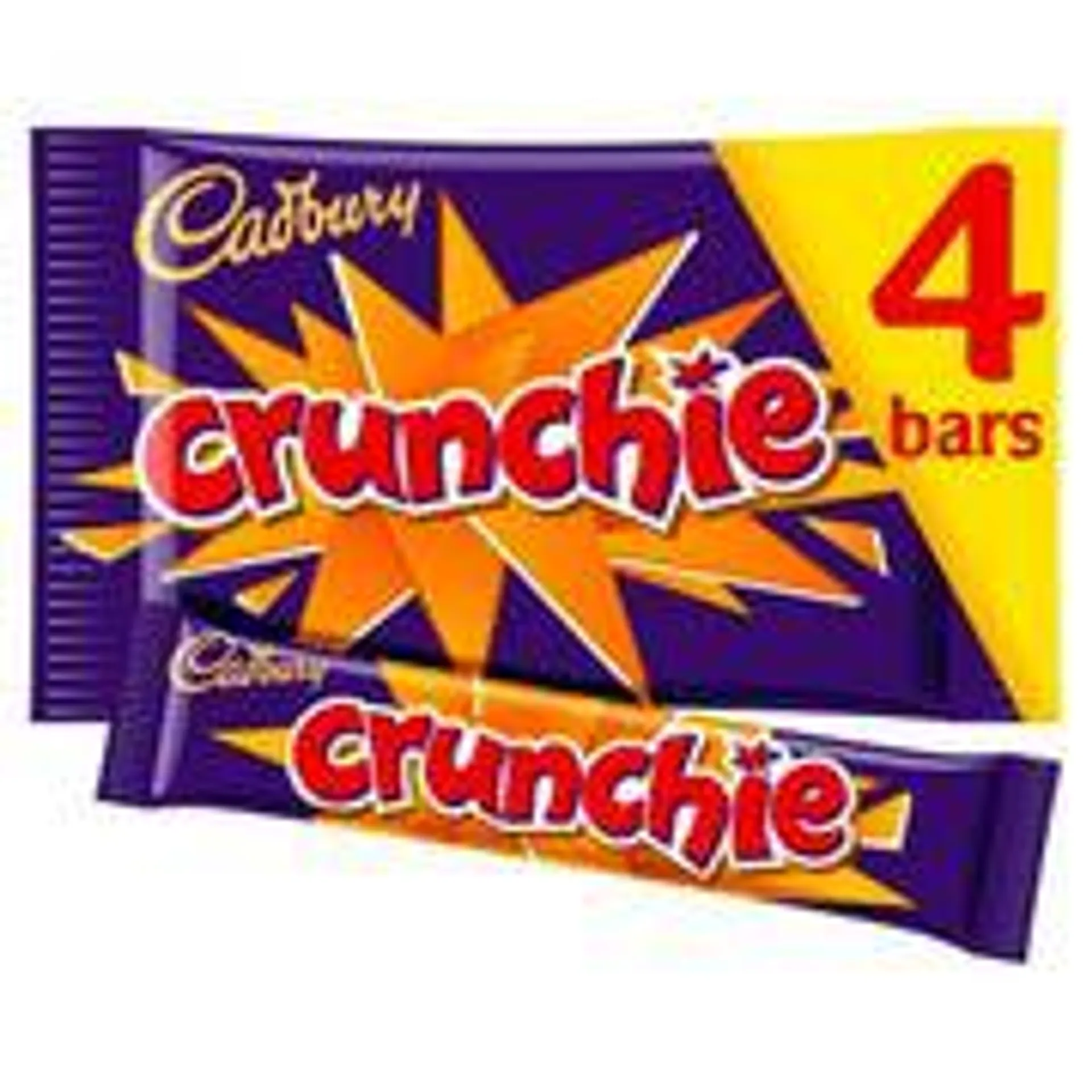 Cadbury Crunchie Chocolate Bars, 26.1g (Pack of 4)