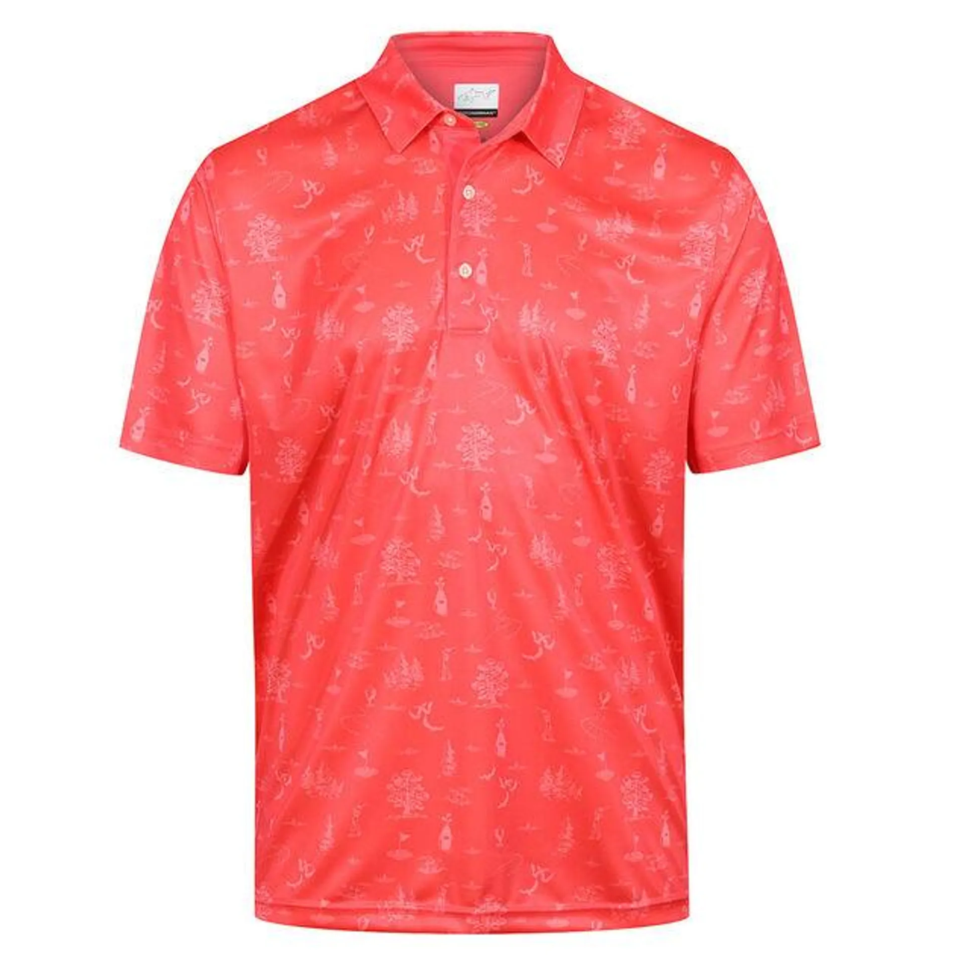 Greg Norman Men's Toile Print Golf Polo Shirt