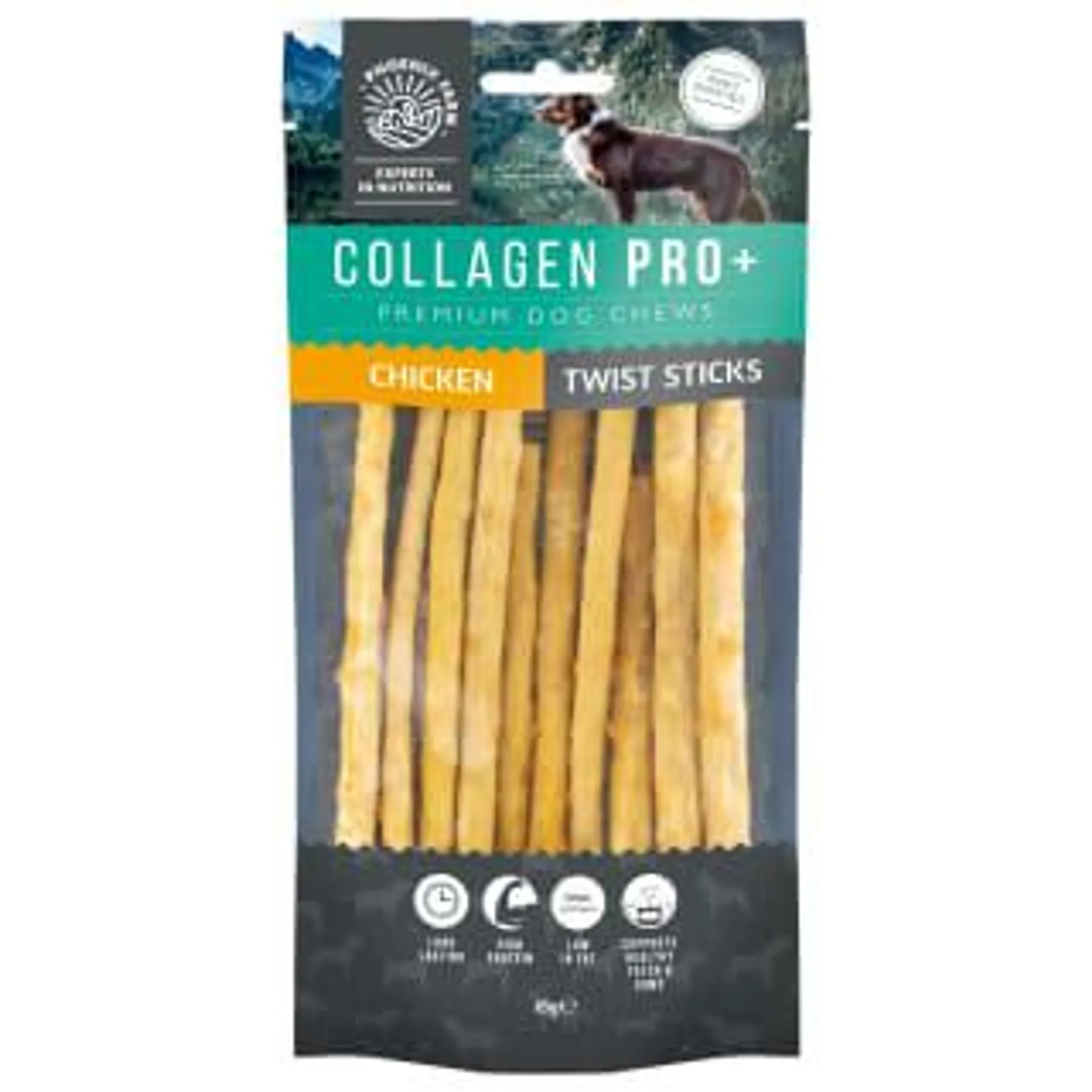 Collagen Pro+ Dog Chews 10pk - Chicken Twist Sticks