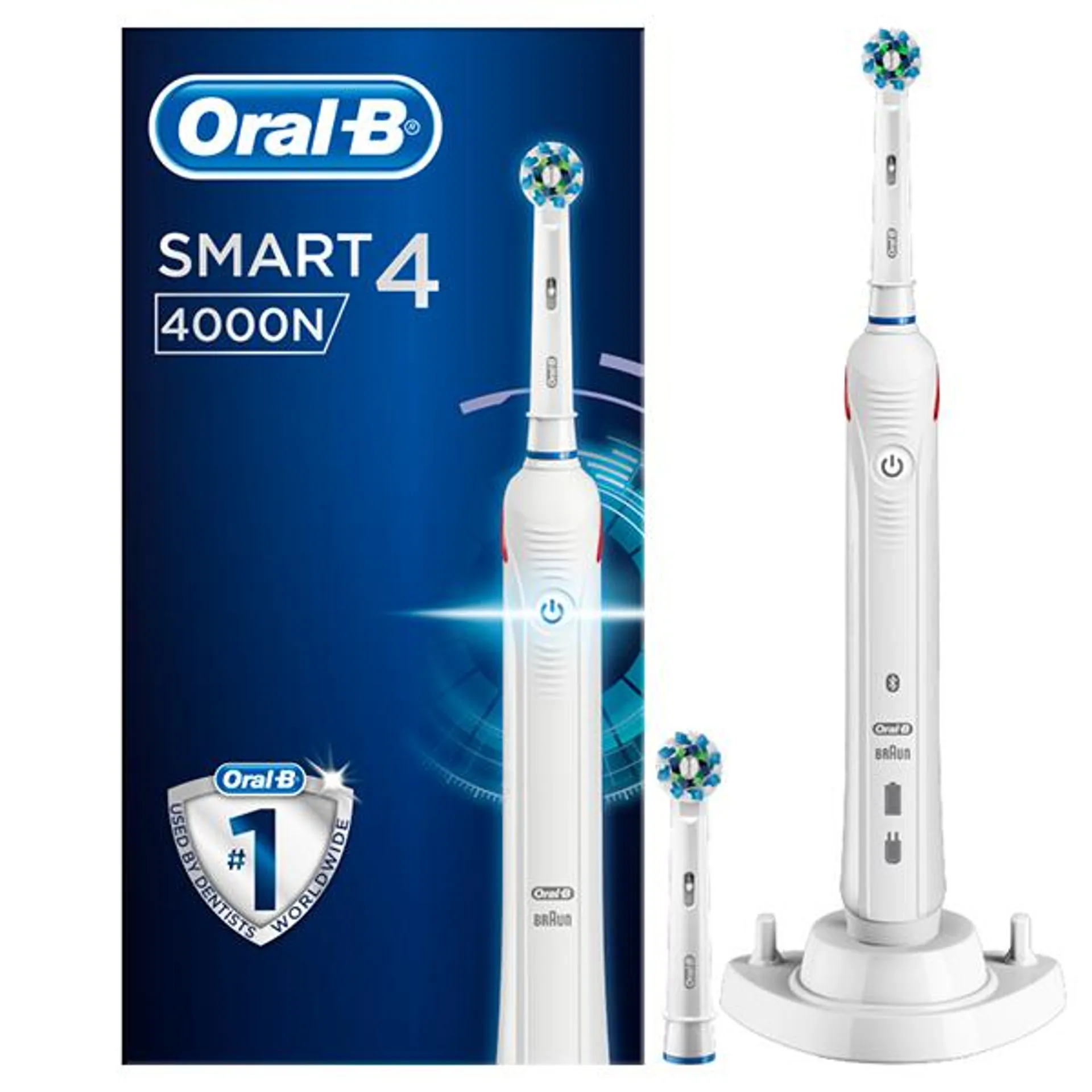 Oral-B Smart 4500 CrossAction White Electric Toothbrush with Travel Case