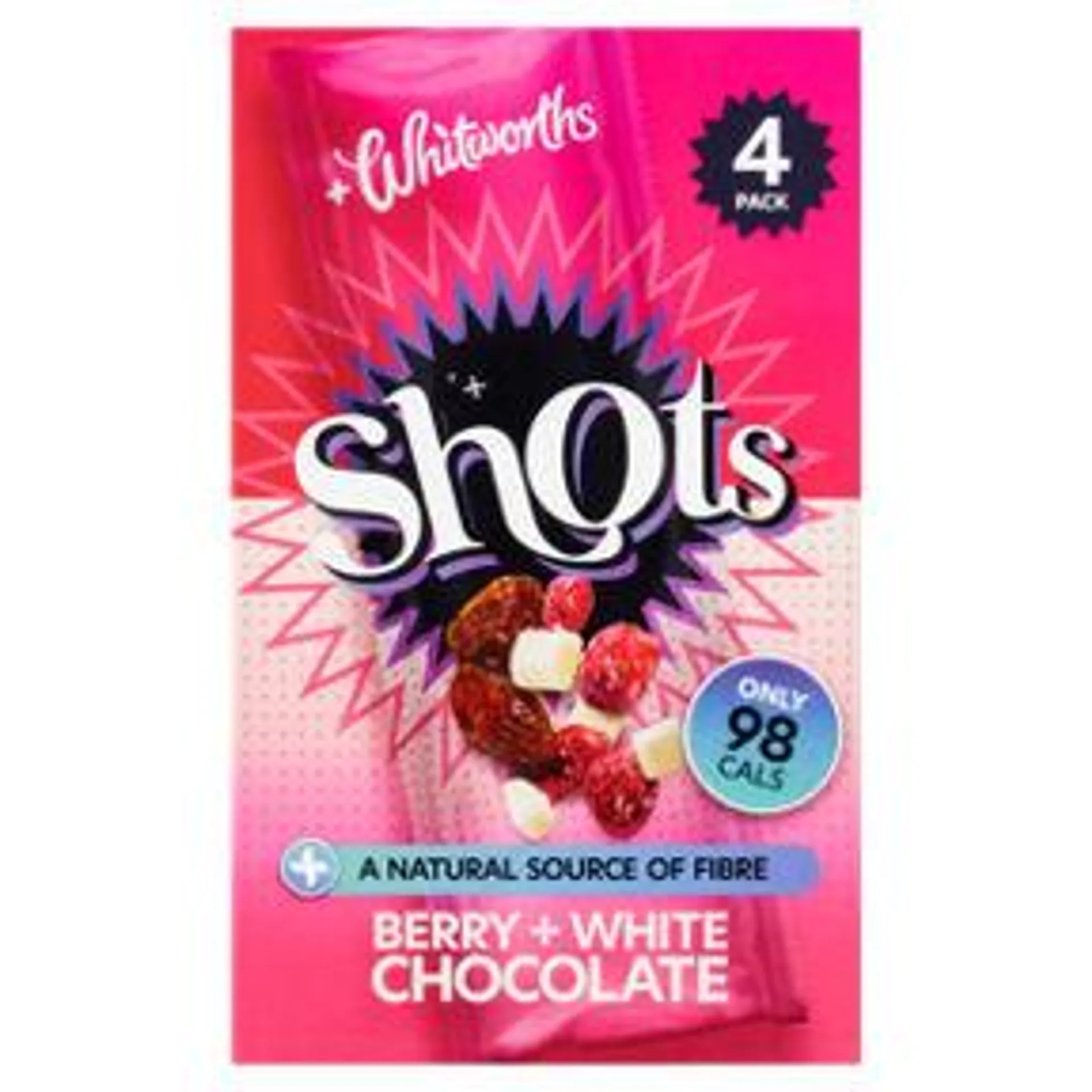 Whitworths Berry & White Chocolate Shots 4 Pack