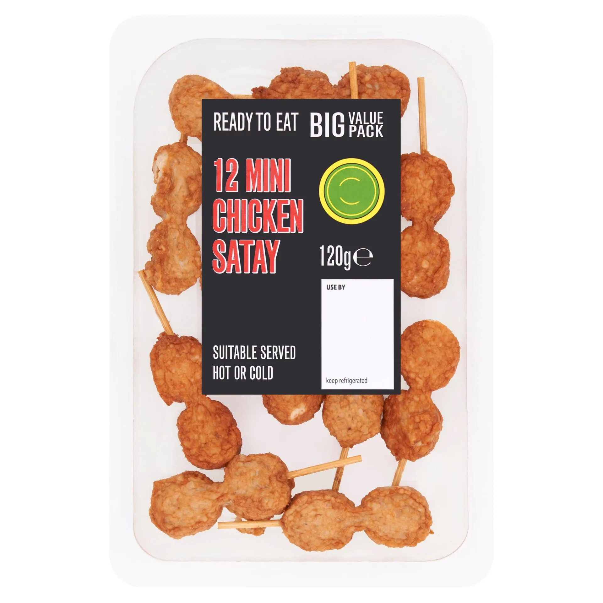 12 Mini Chicken Satay Big Value Pack 120g