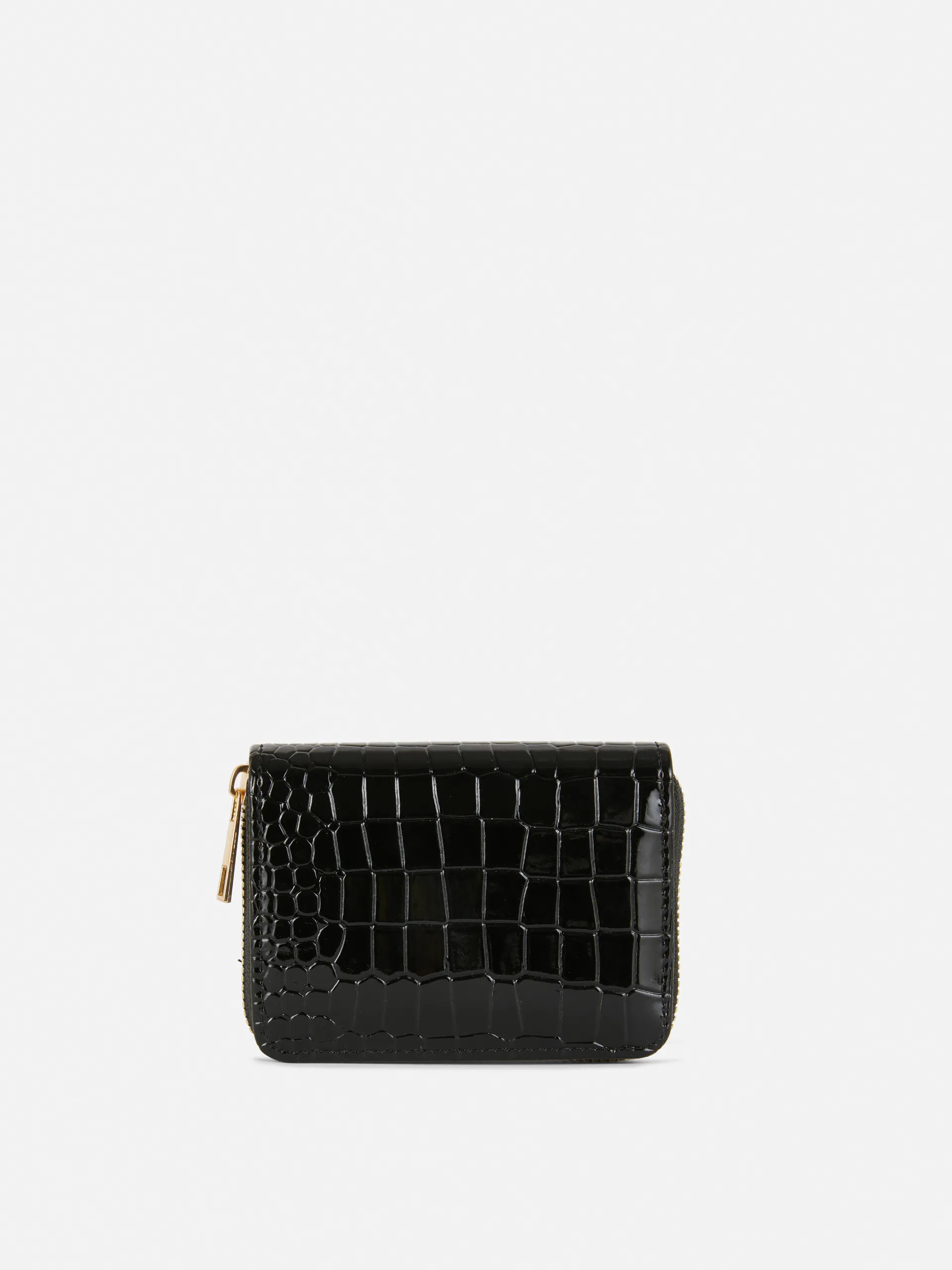 Faux Croc Zip Purse