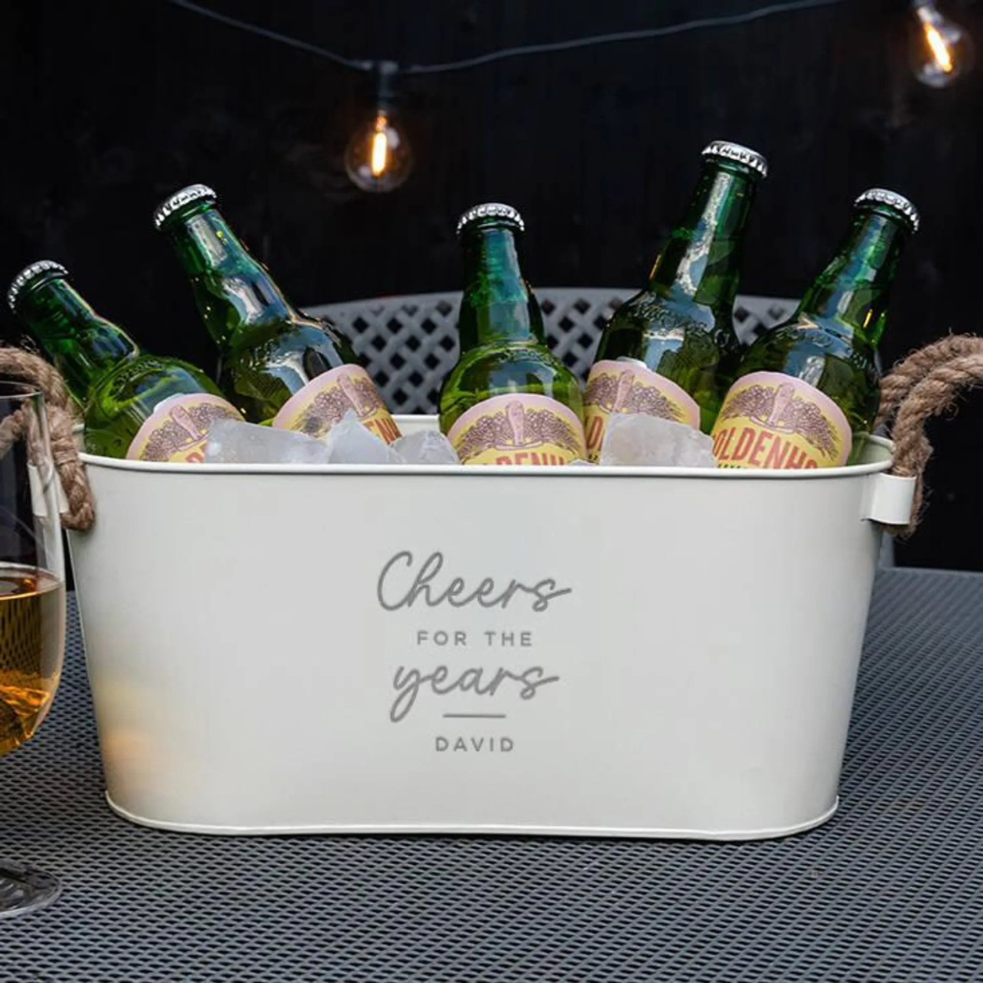 Personalised Metal Ice Bucket Retirement Gifts For Men