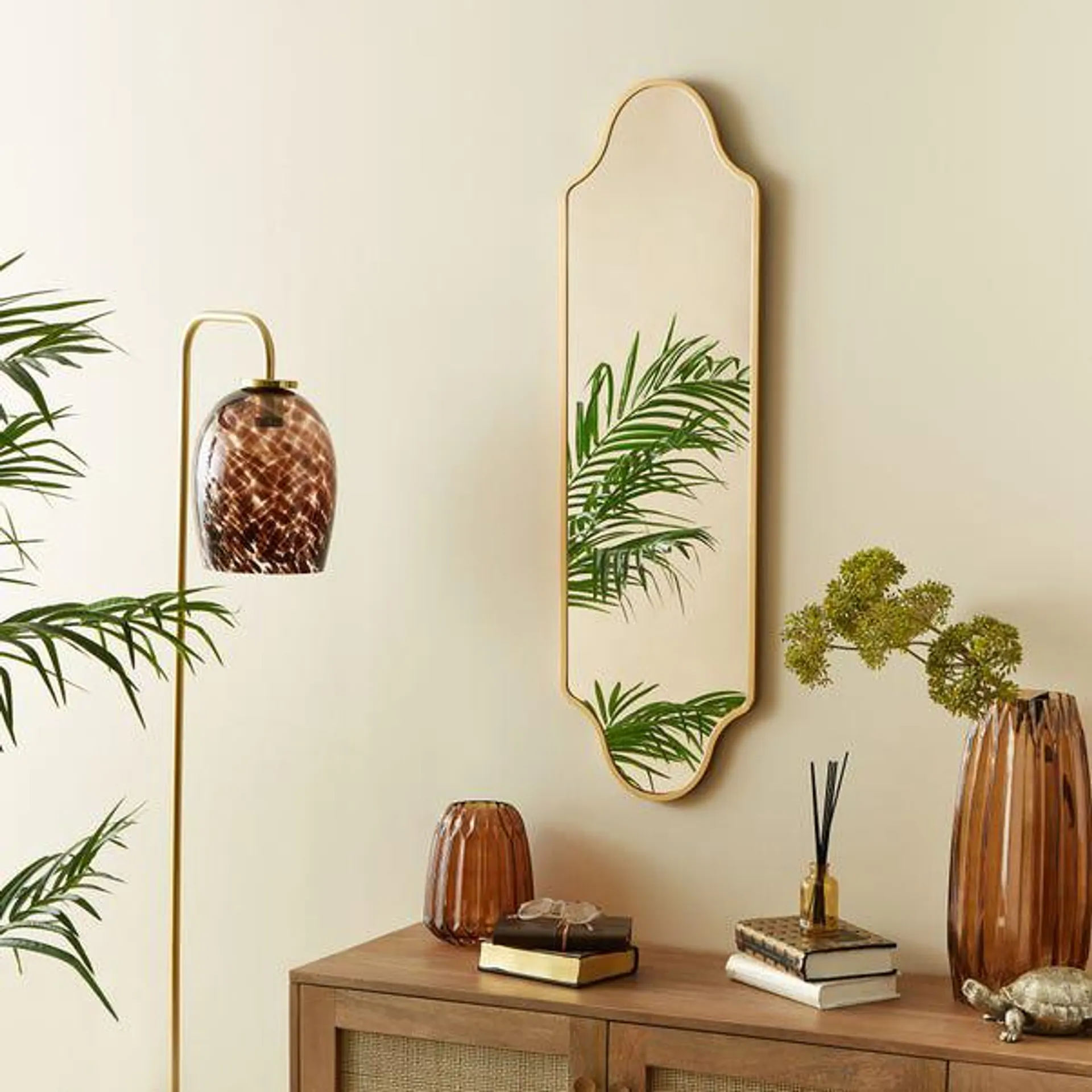 Moroccan Full Length Wall Mirror, 100x30cm