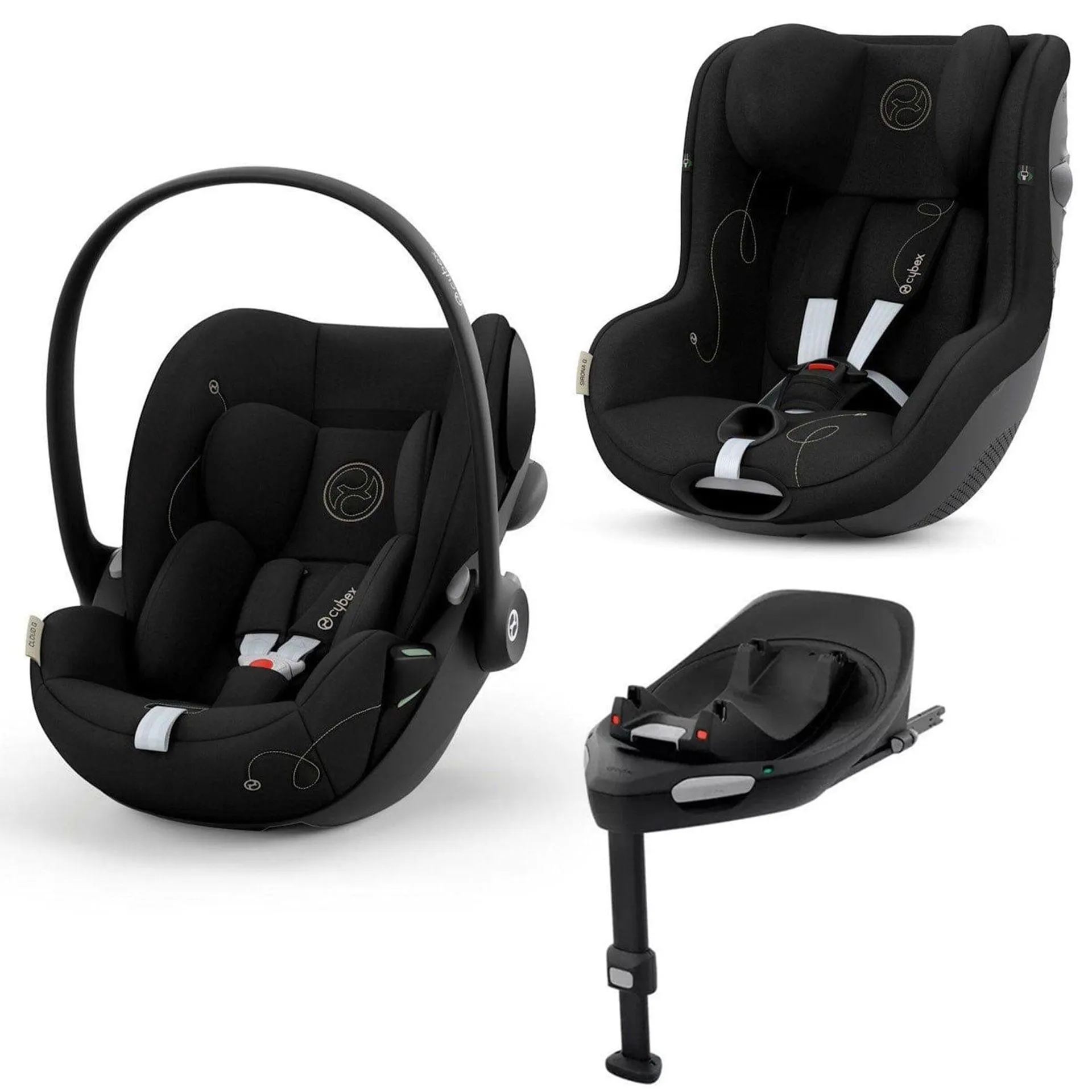 Cybex G Car Seat Bundle in Moon Black