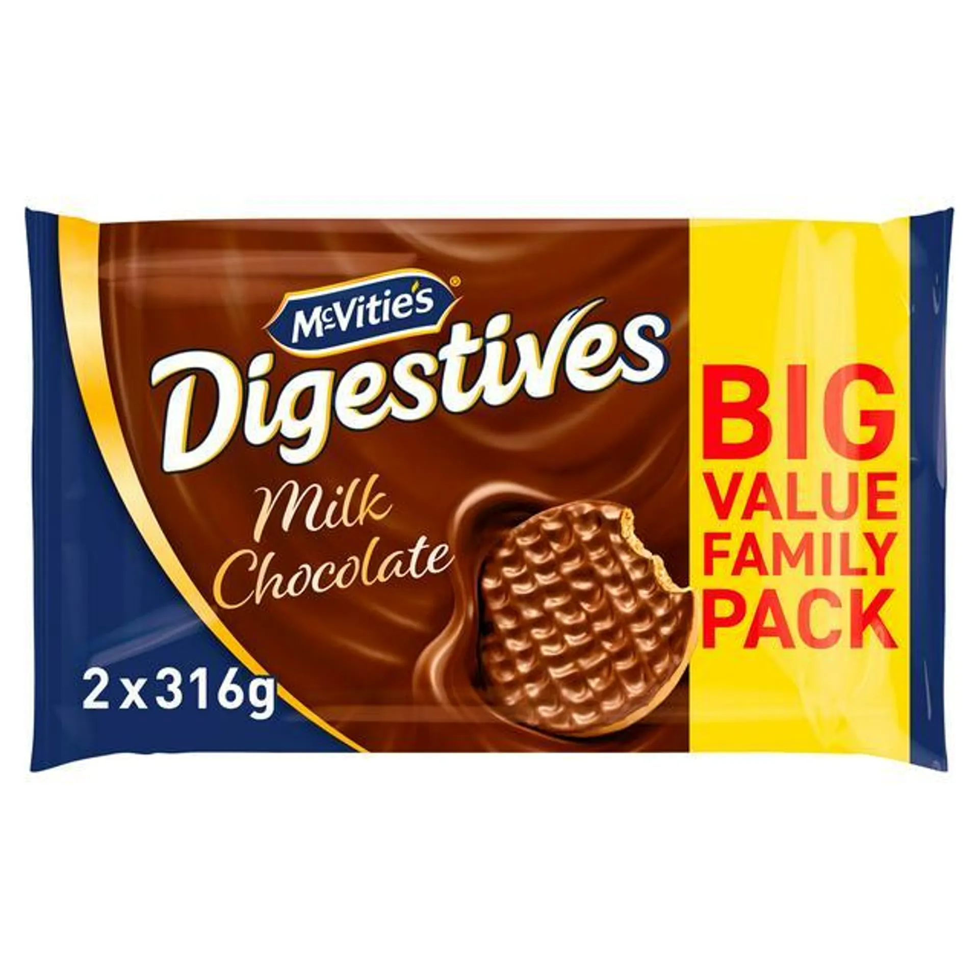 McVitie's Milk Chocolate Digestives Biscuits Twin Pack 2x316g