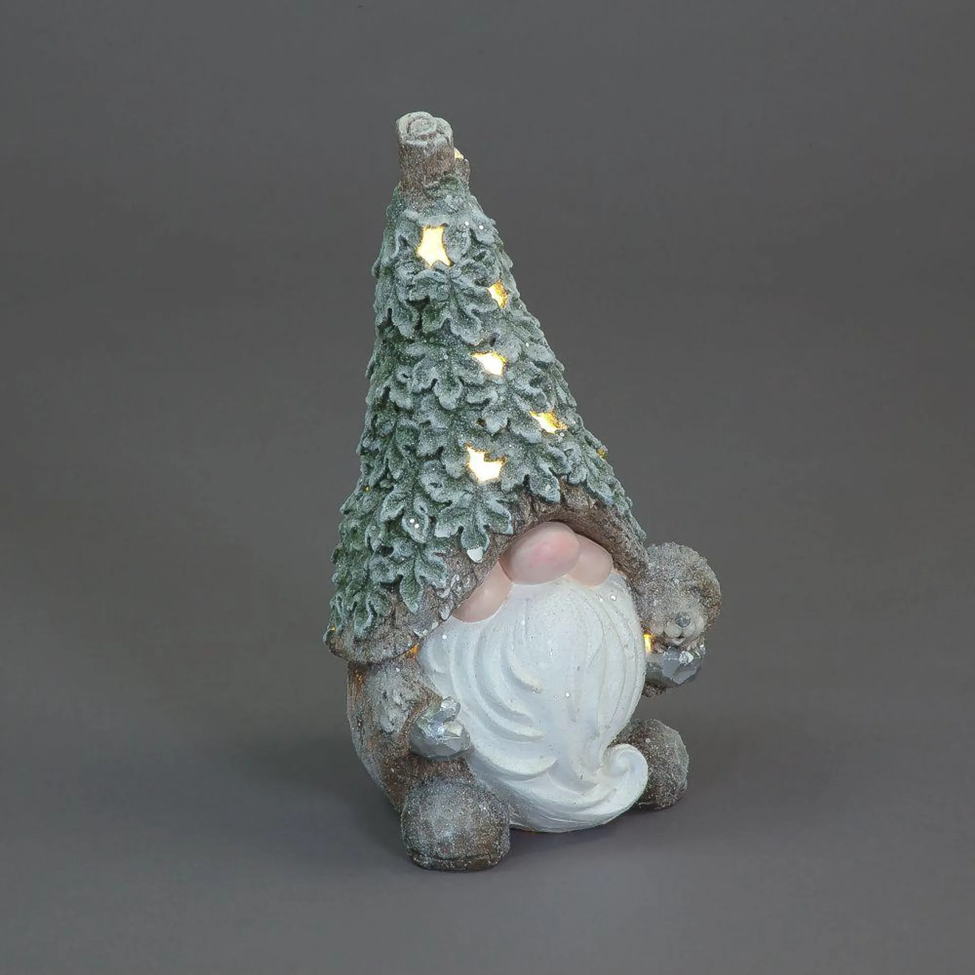 50cm Gonk with Ivy Leaf Hat LED Christmas Decoration