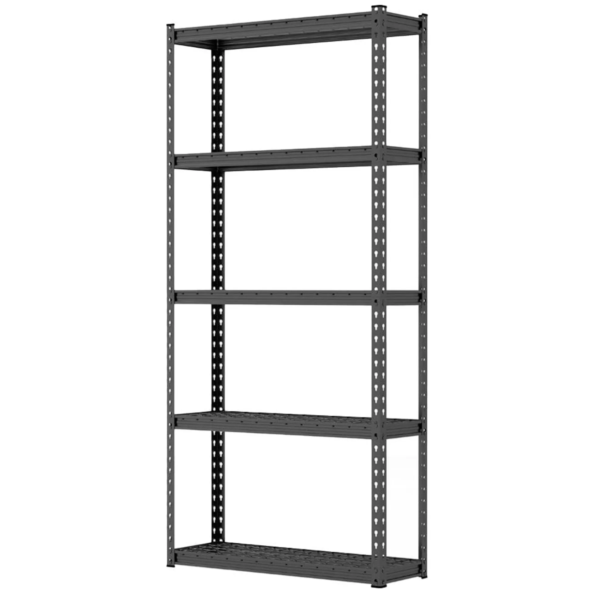 Costway 5 Shelf Black Warehouse Shelving Unit