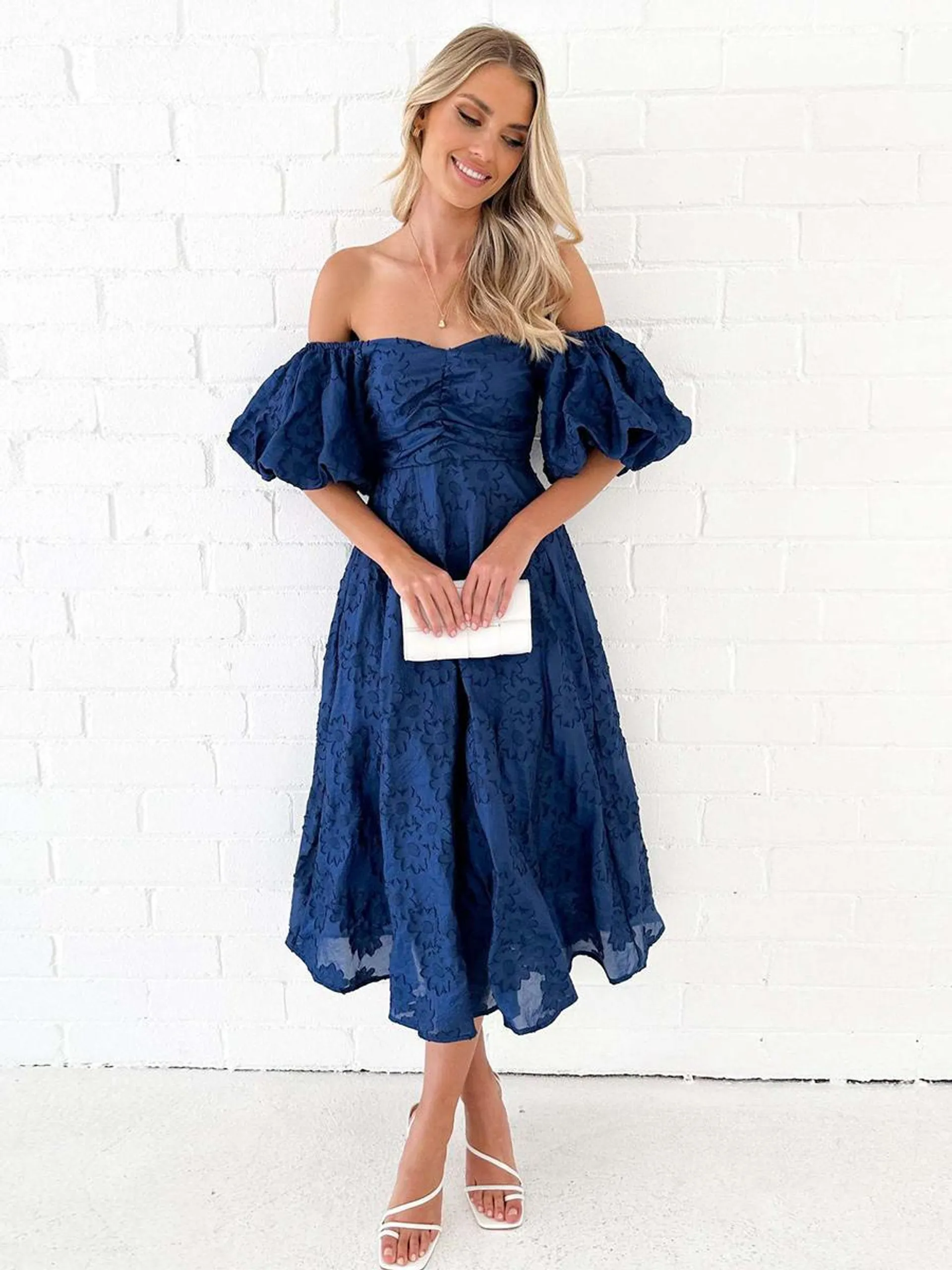 Party Dresses Blue Strapless Pleated Short Sleeves Semi Formal Dress
