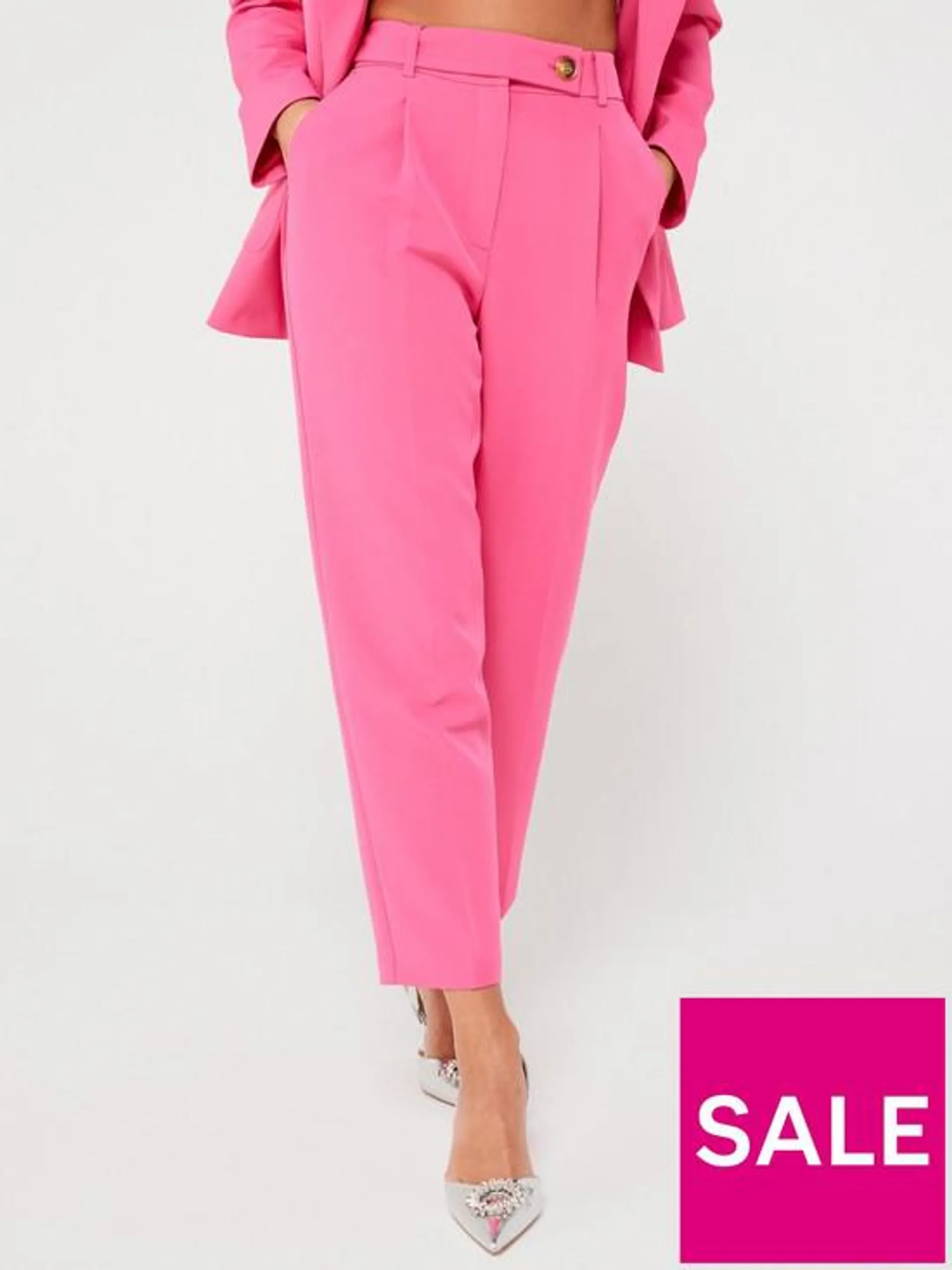 Straight Leg Trousers - Pink