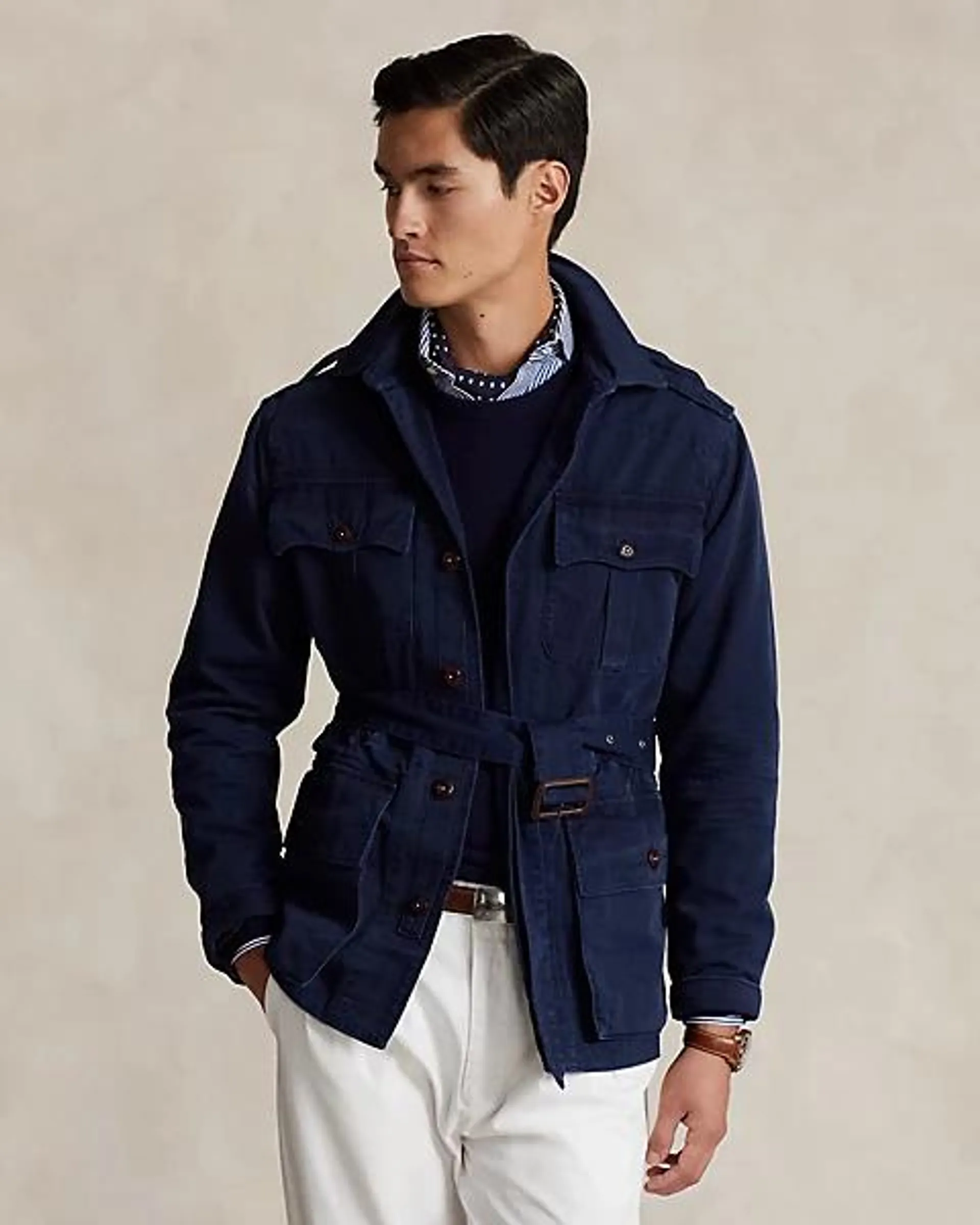 Twill Belted Utility Jacket