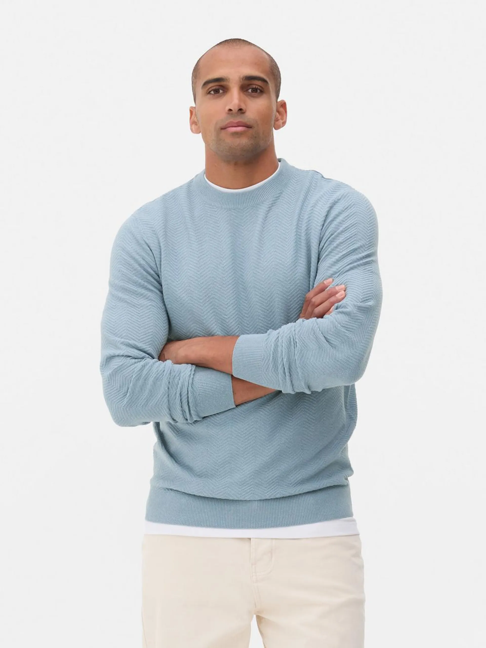 Chevron Crew Neck Jumper