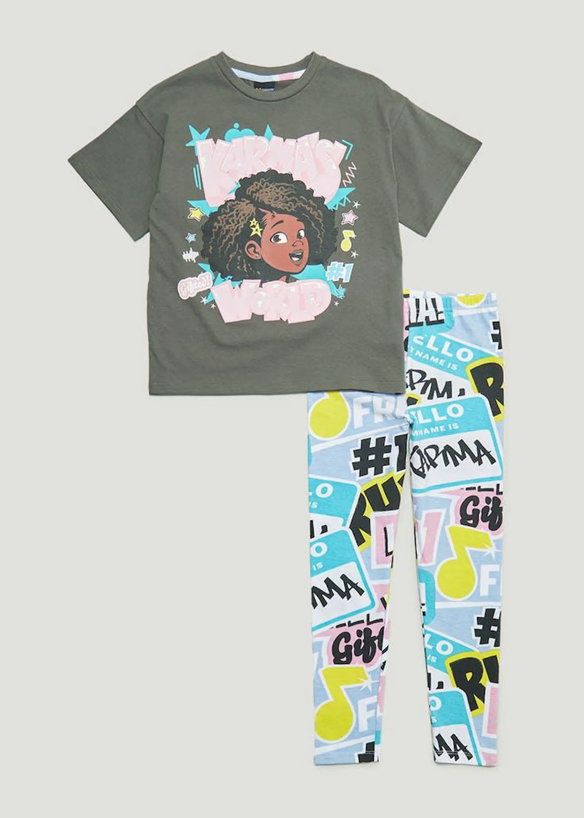Girls Karma's World Pyjama Set (5-10yrs)