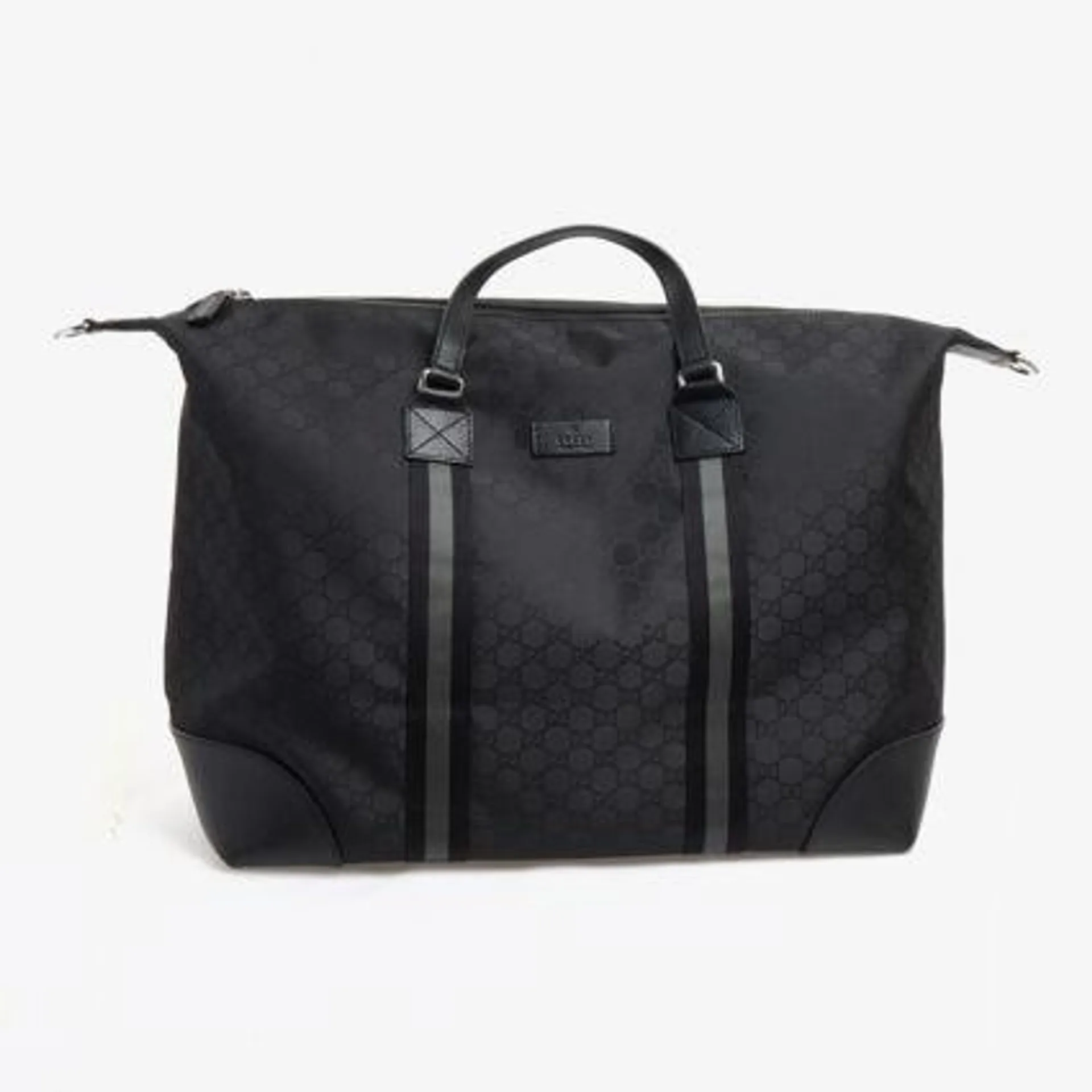 Black Monogram Logo Weekend Bag