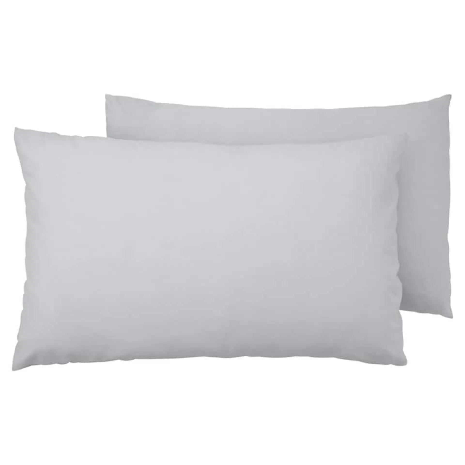 F&F Home Bedding Poly Cotton Silver Housewife Pillow Case Pair