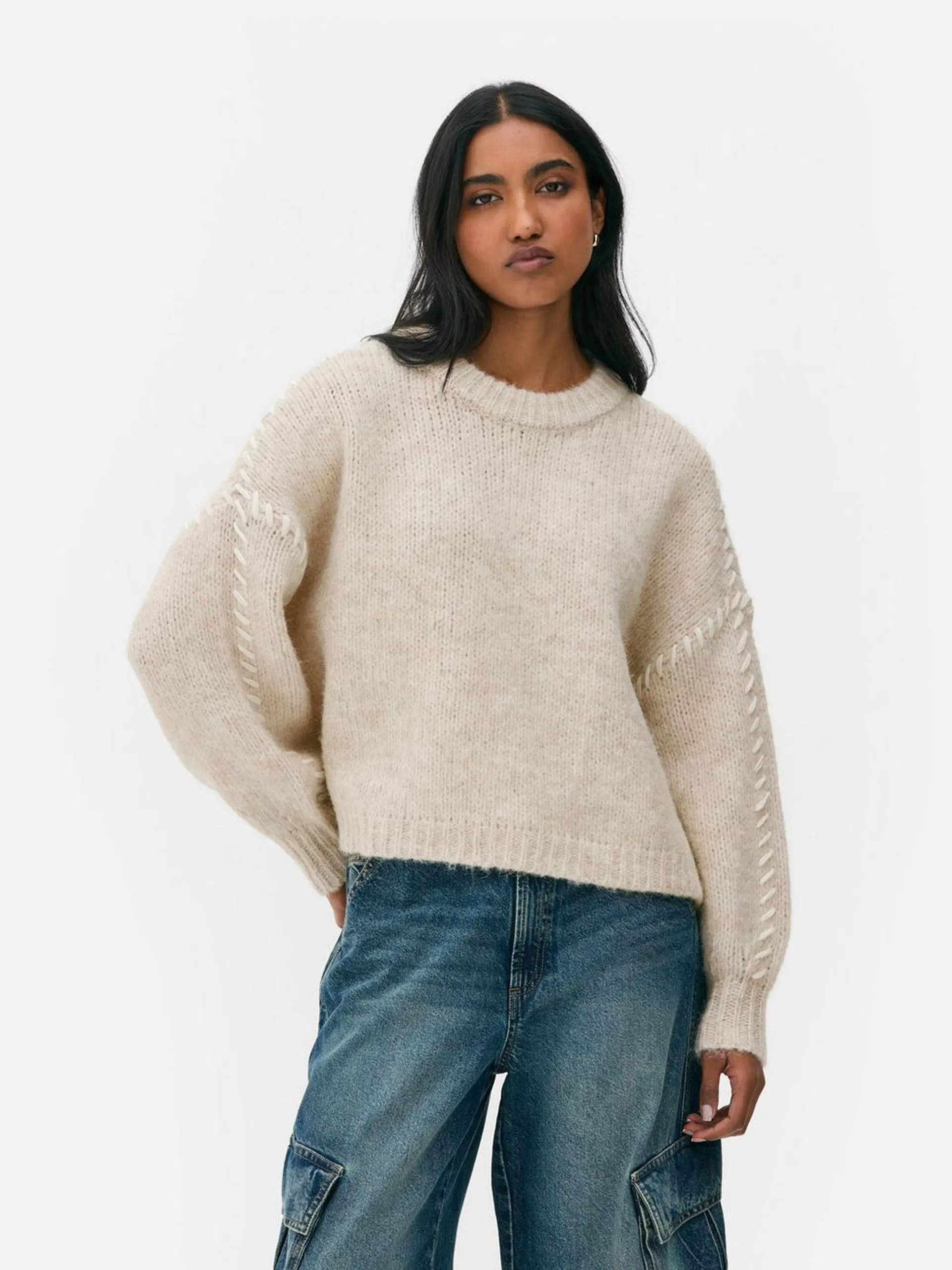 Stitched Knitted Jumper