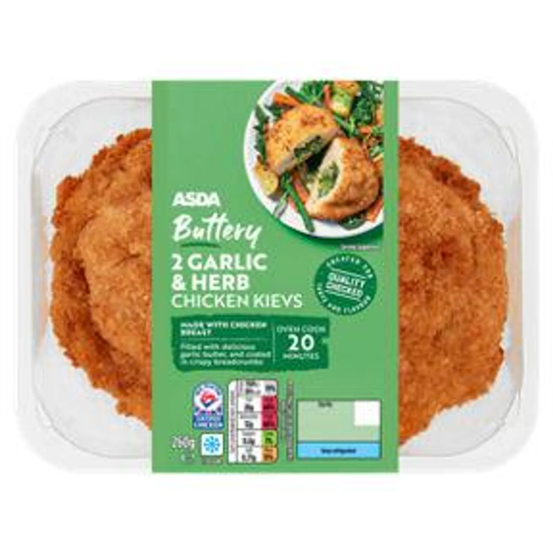 ASDA 2 Garlic & Herb Chicken Kievs