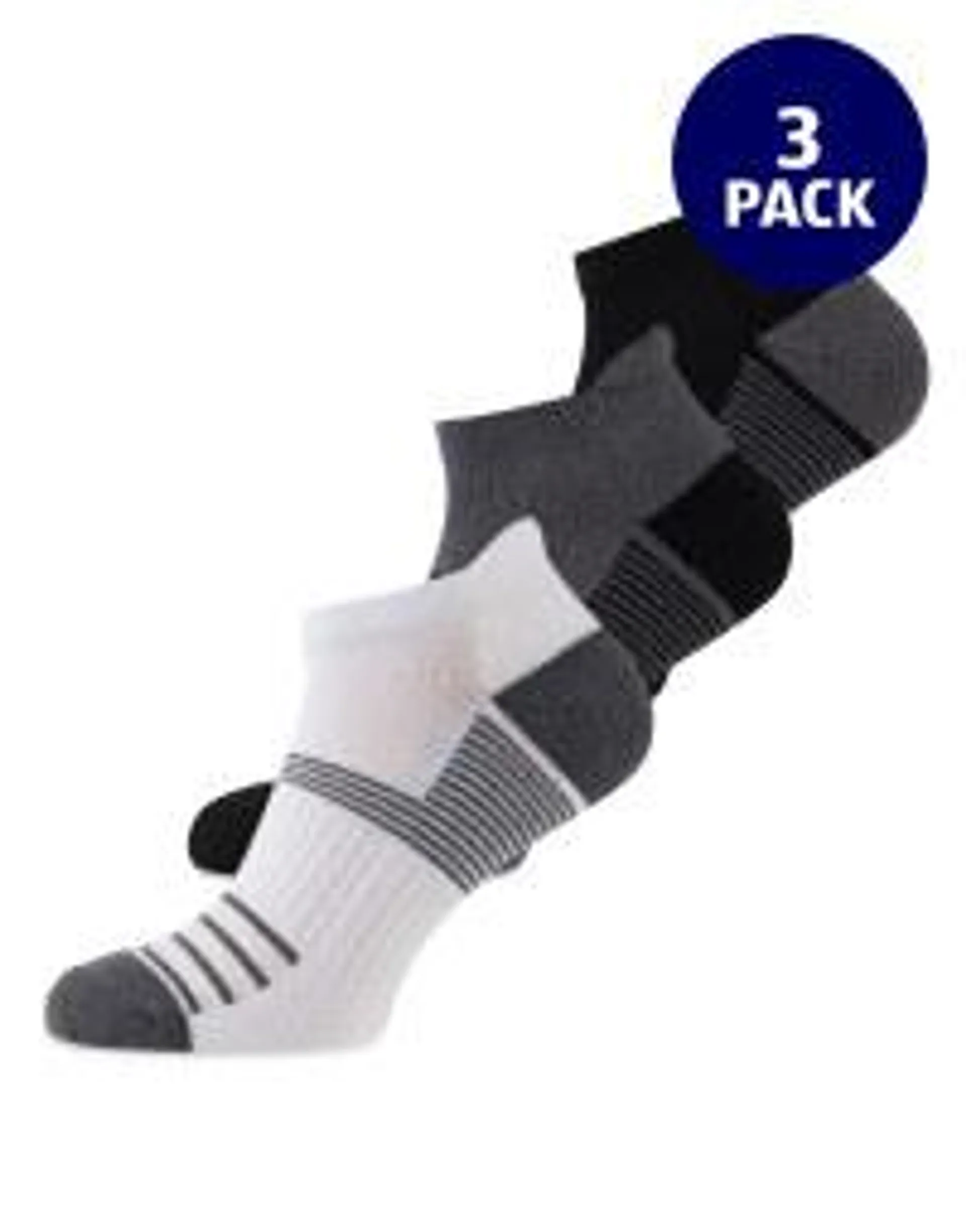 Crane Grey Fitness Socks 3 Pack