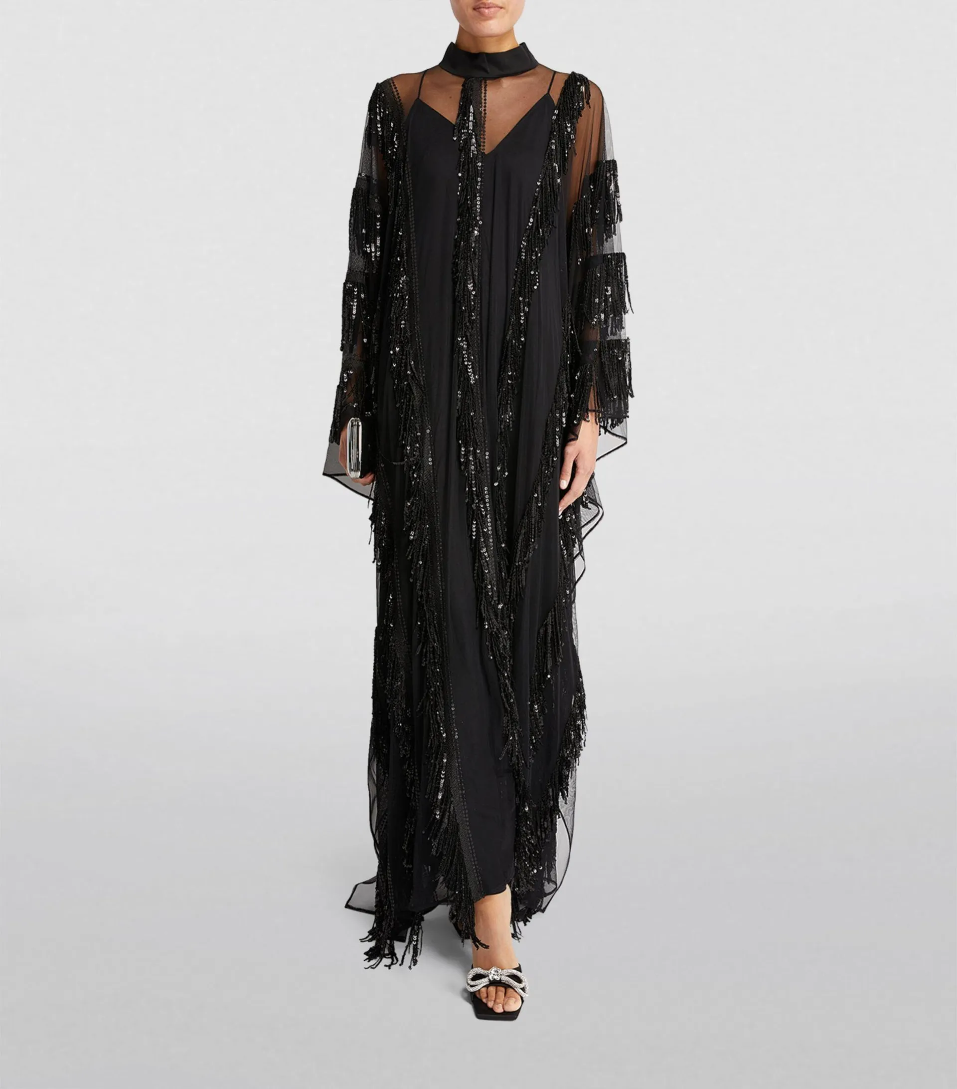 Embellished Showgirl Kaftan Dress