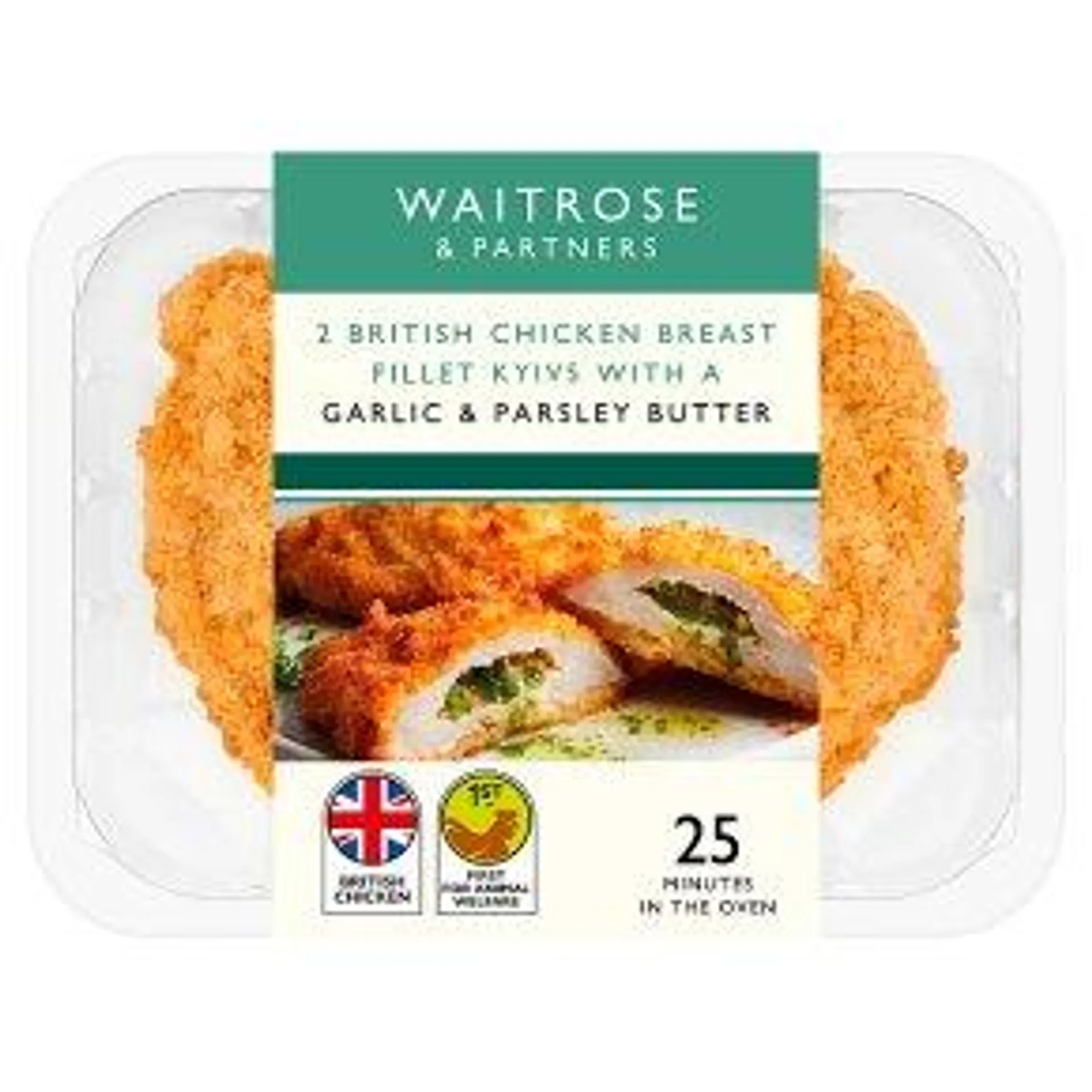 Waitrose 2 Chicken Kievs With Garlic And Parsley Butter