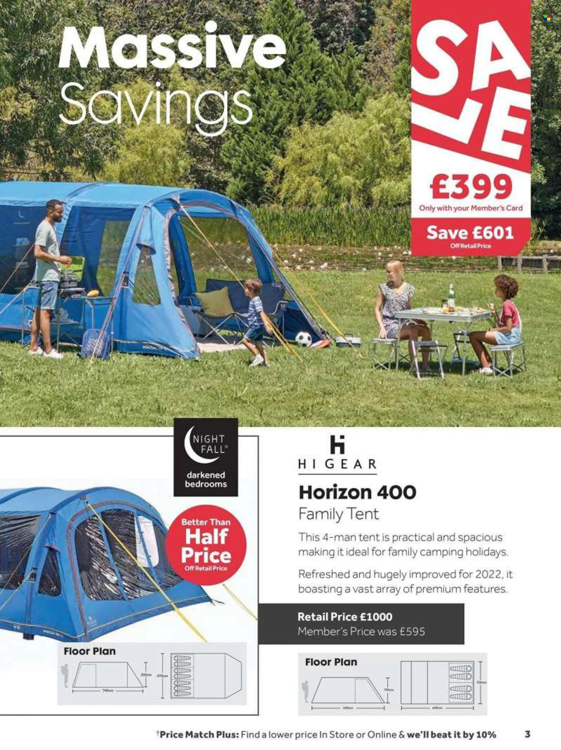 GO Outdoors offer  - 19.7.2022 - 22.8.2022 - Sales products - tent. Page 3.