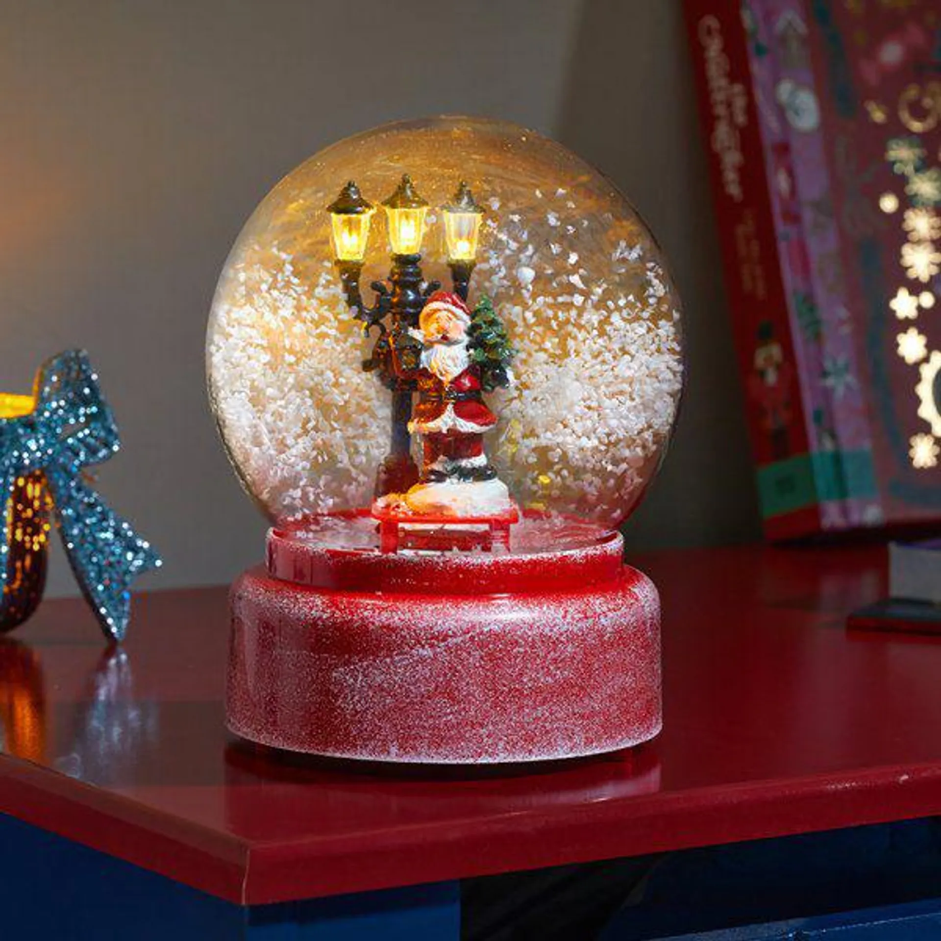 Three Kings Snowfall Santa Sphere Christmas Snow Globe