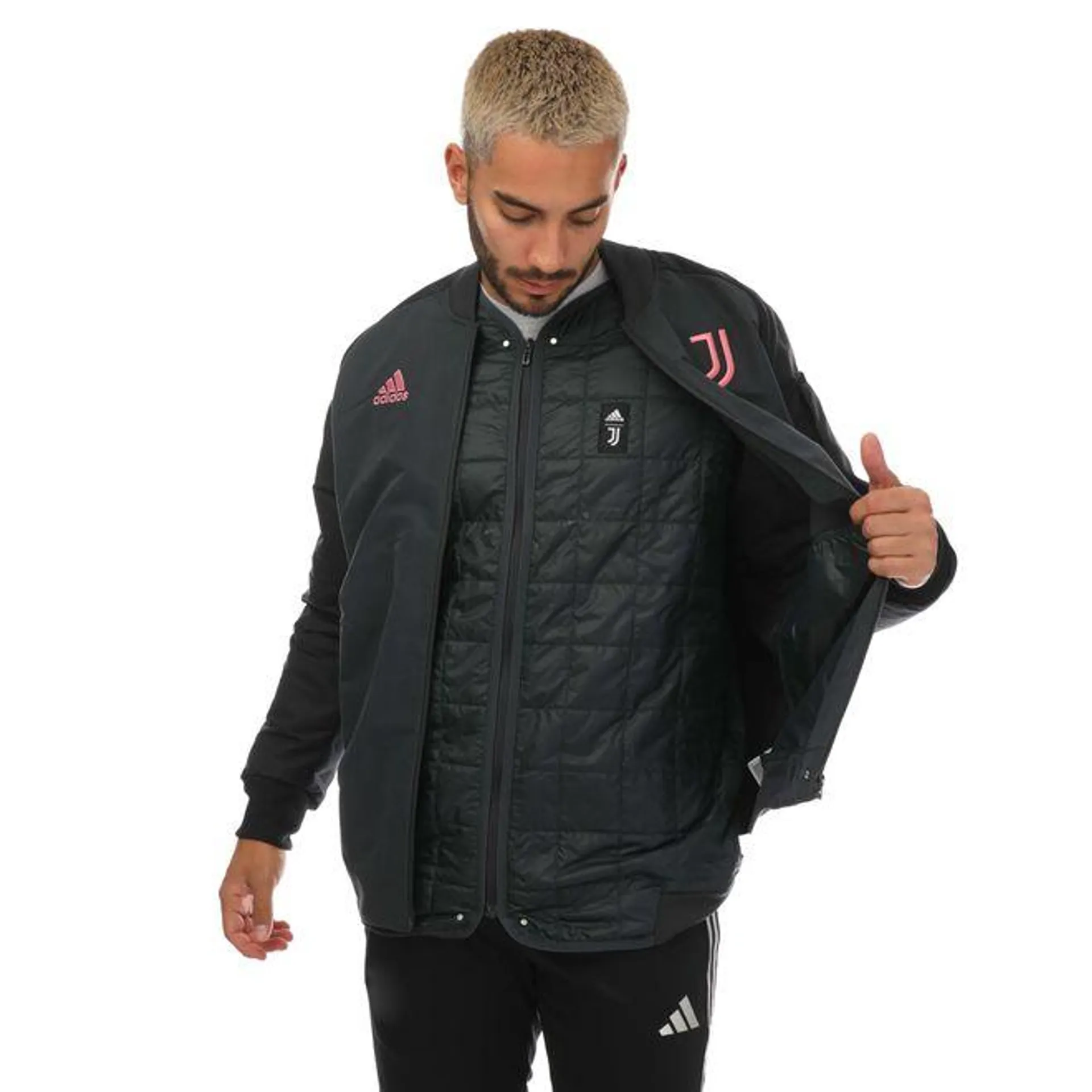 adidas Mens Juventus 2022/23 Travel Jacket in Black