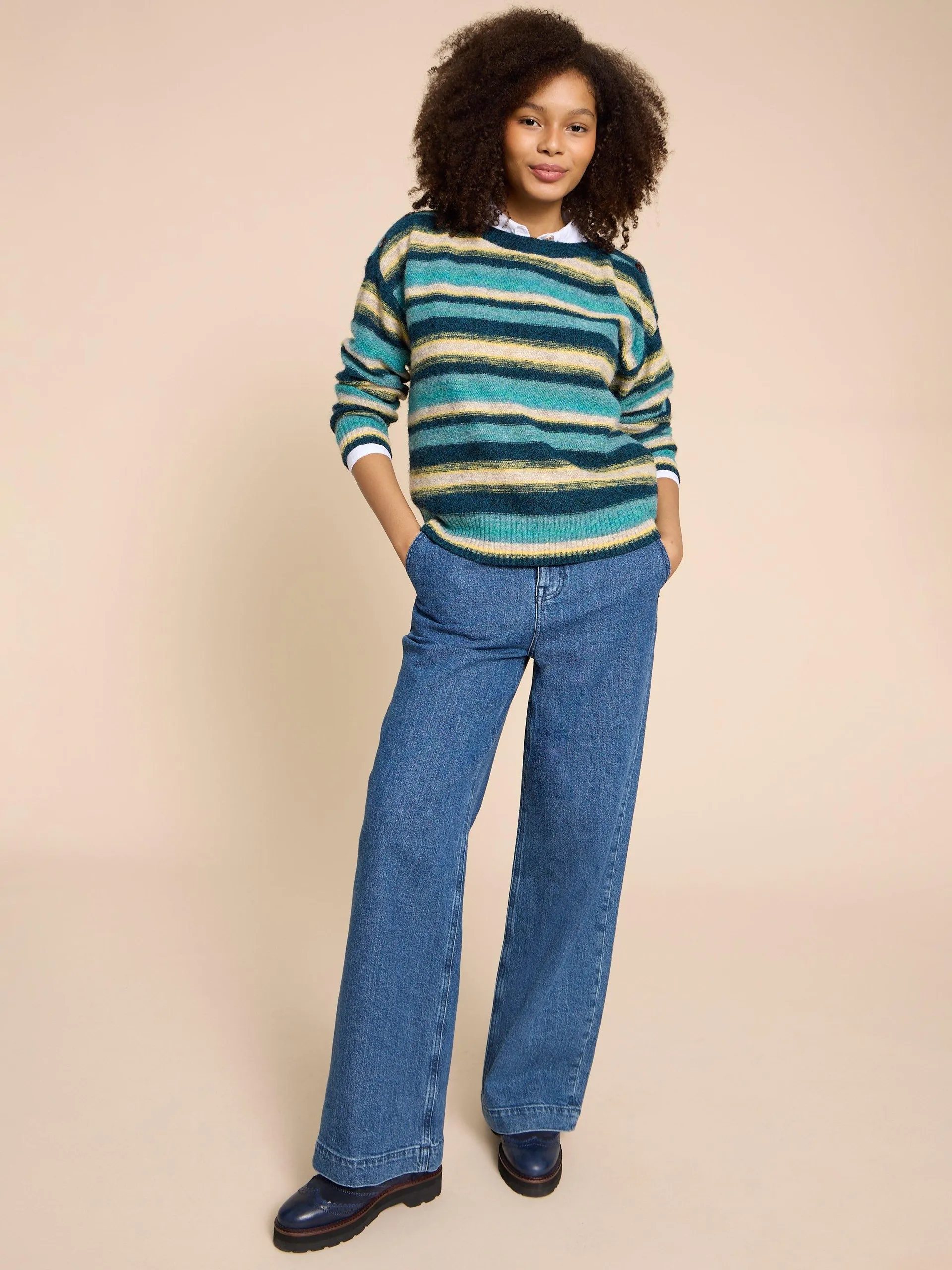 SICILY JUMPER in BLUE MULTI