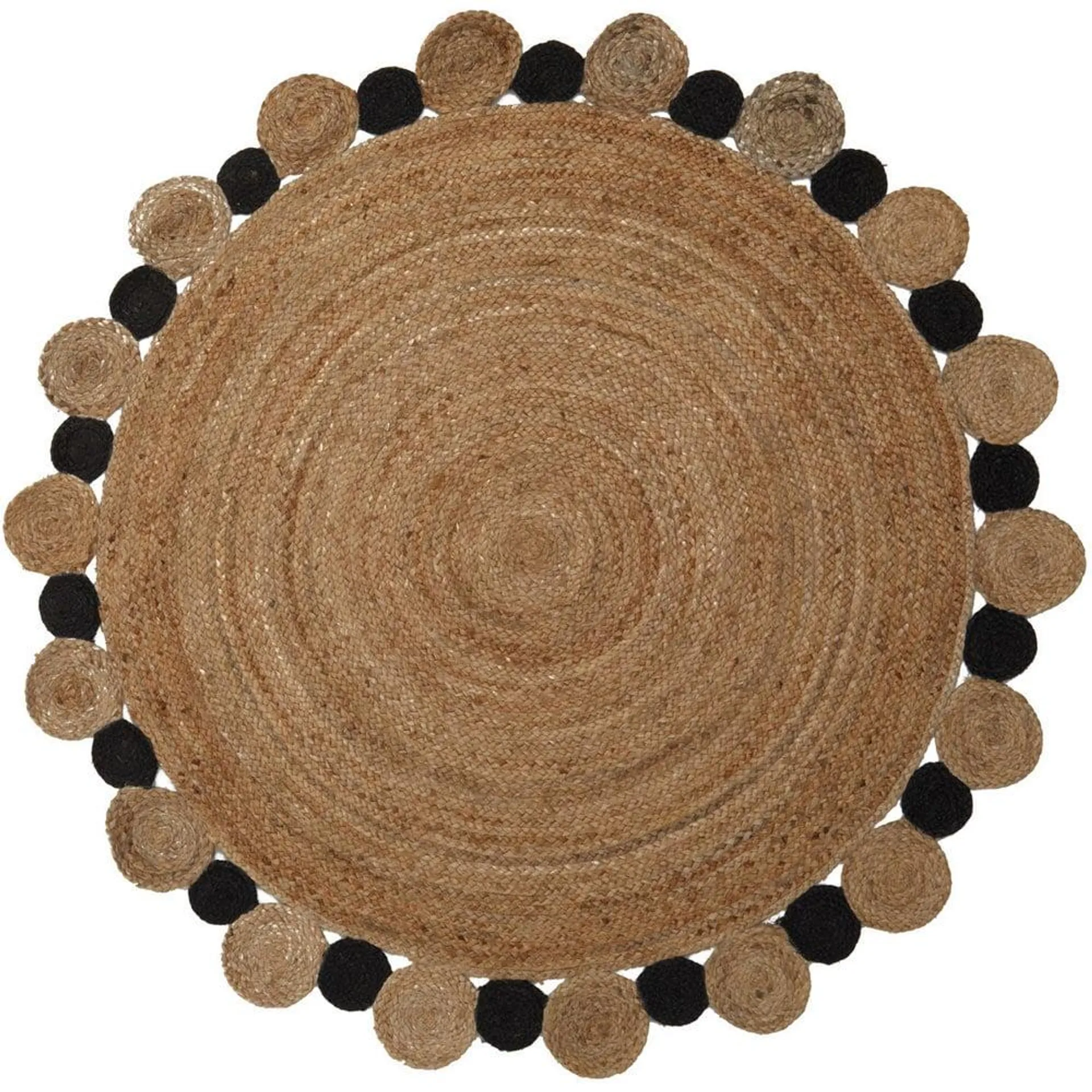 Premier Housewares Bosie Demir Large Natural and Black Jute Rug