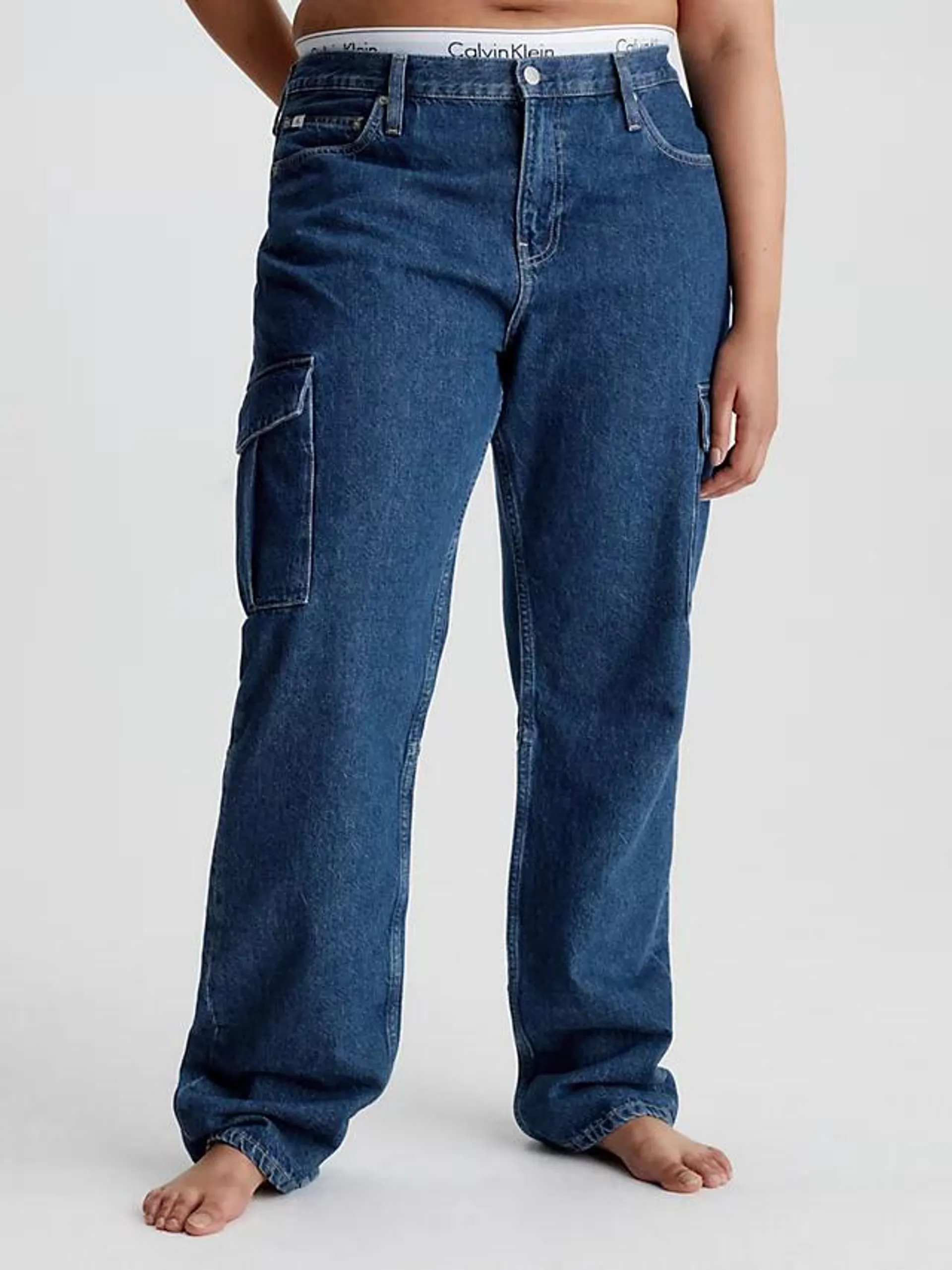 Low Rise Straight Utility Jeans