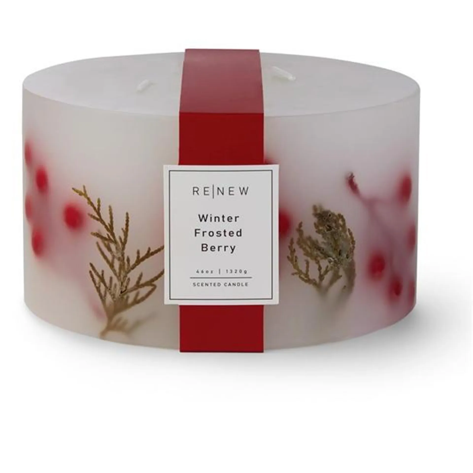 Poinsettia Pressed Flower Candle