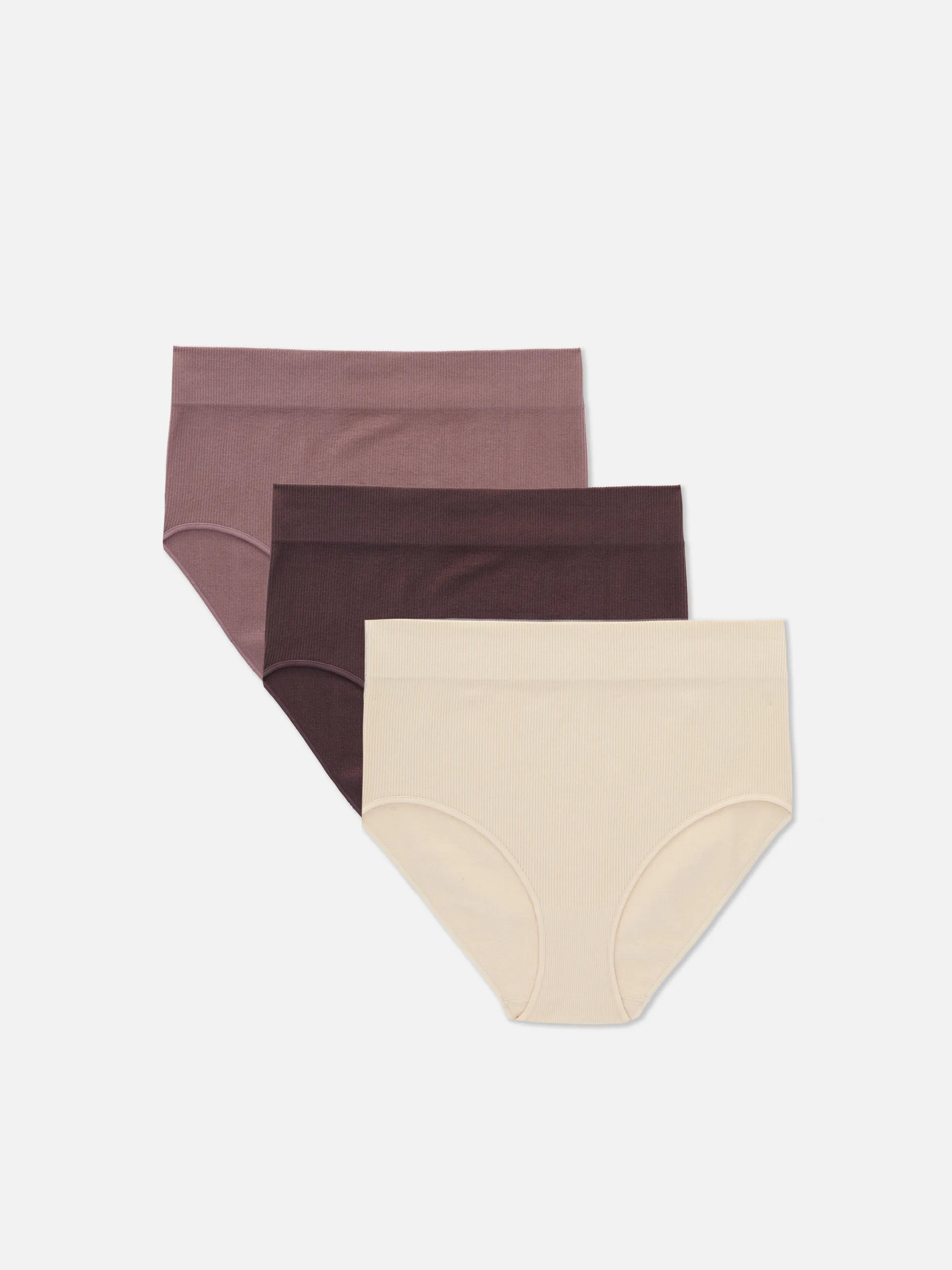 3pk Seamless Ribbed Full Briefs