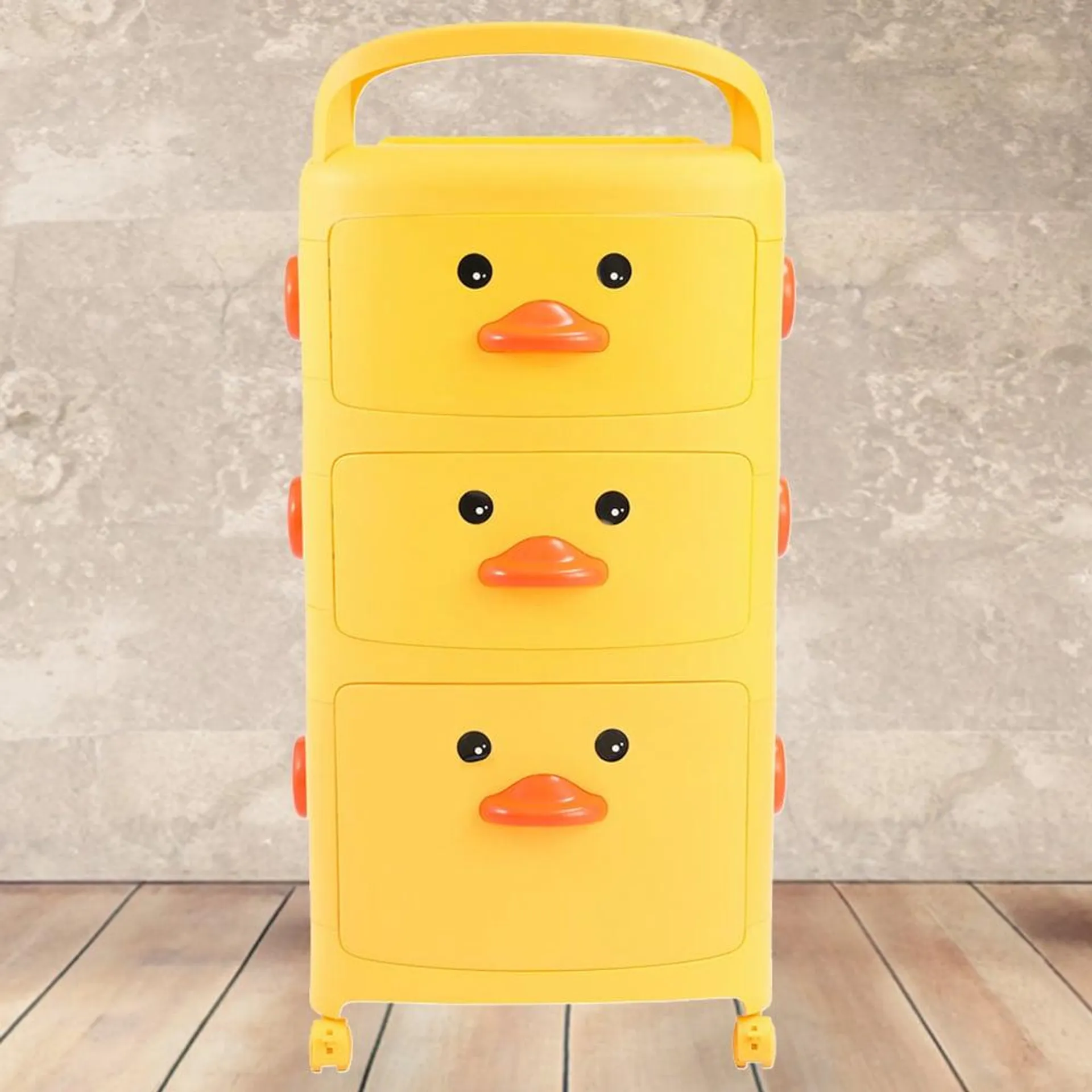 Living and Home 3 Tier Duck Storage Cart with Wheels