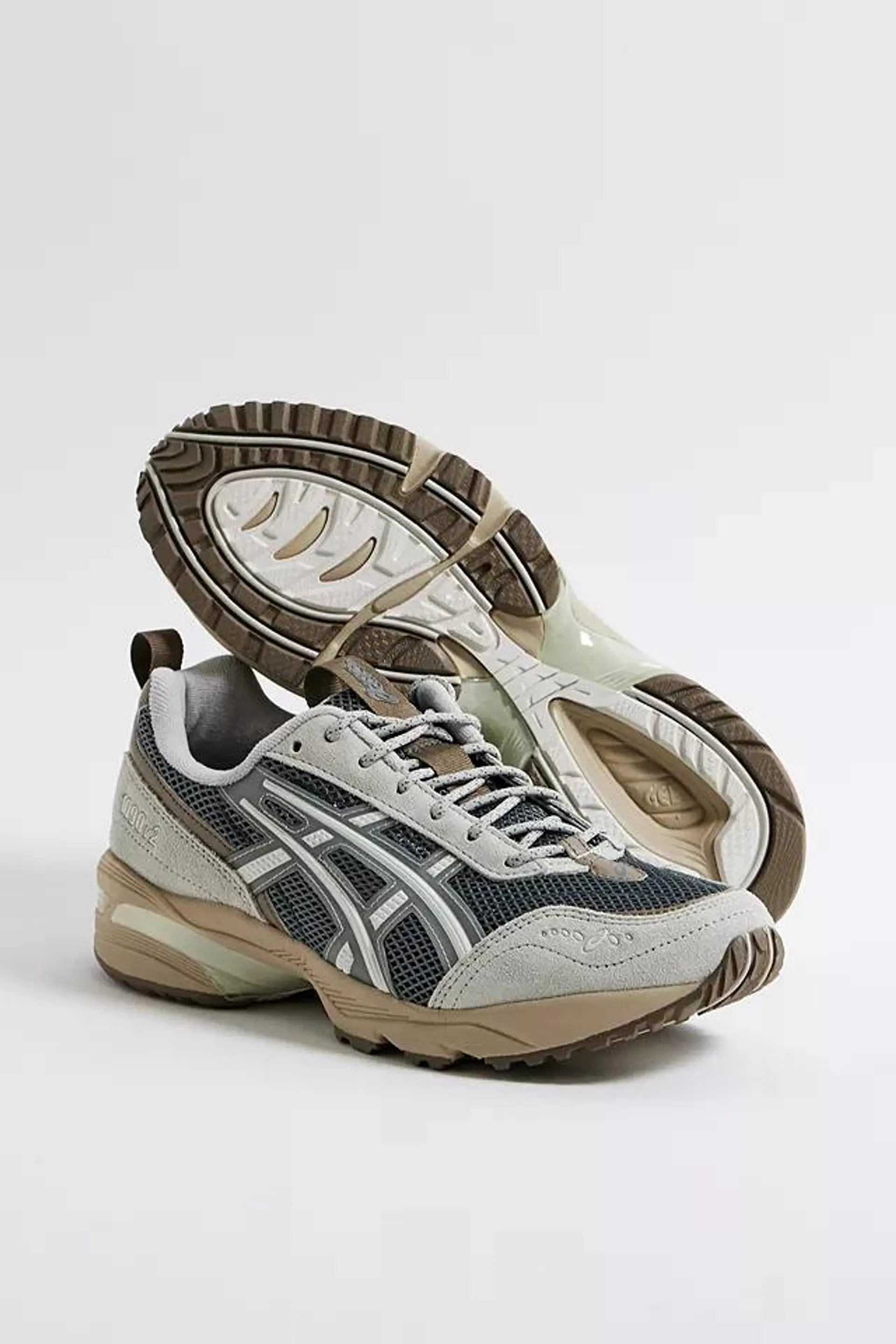 ASICS Grey & Beige Gel 1090 Trainers