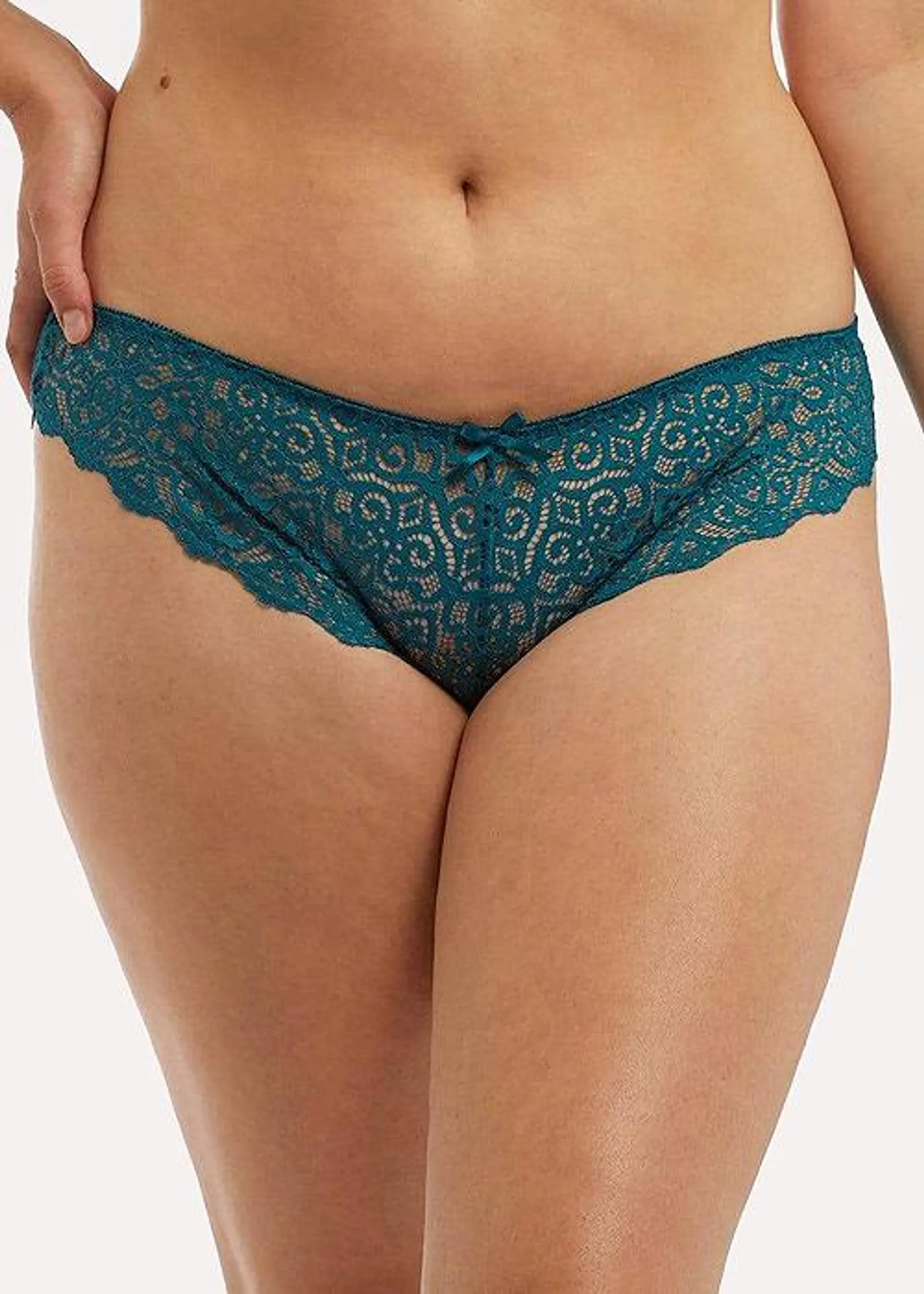 Wolf And Whistle Ariana Teal Everyday Lace Brief
