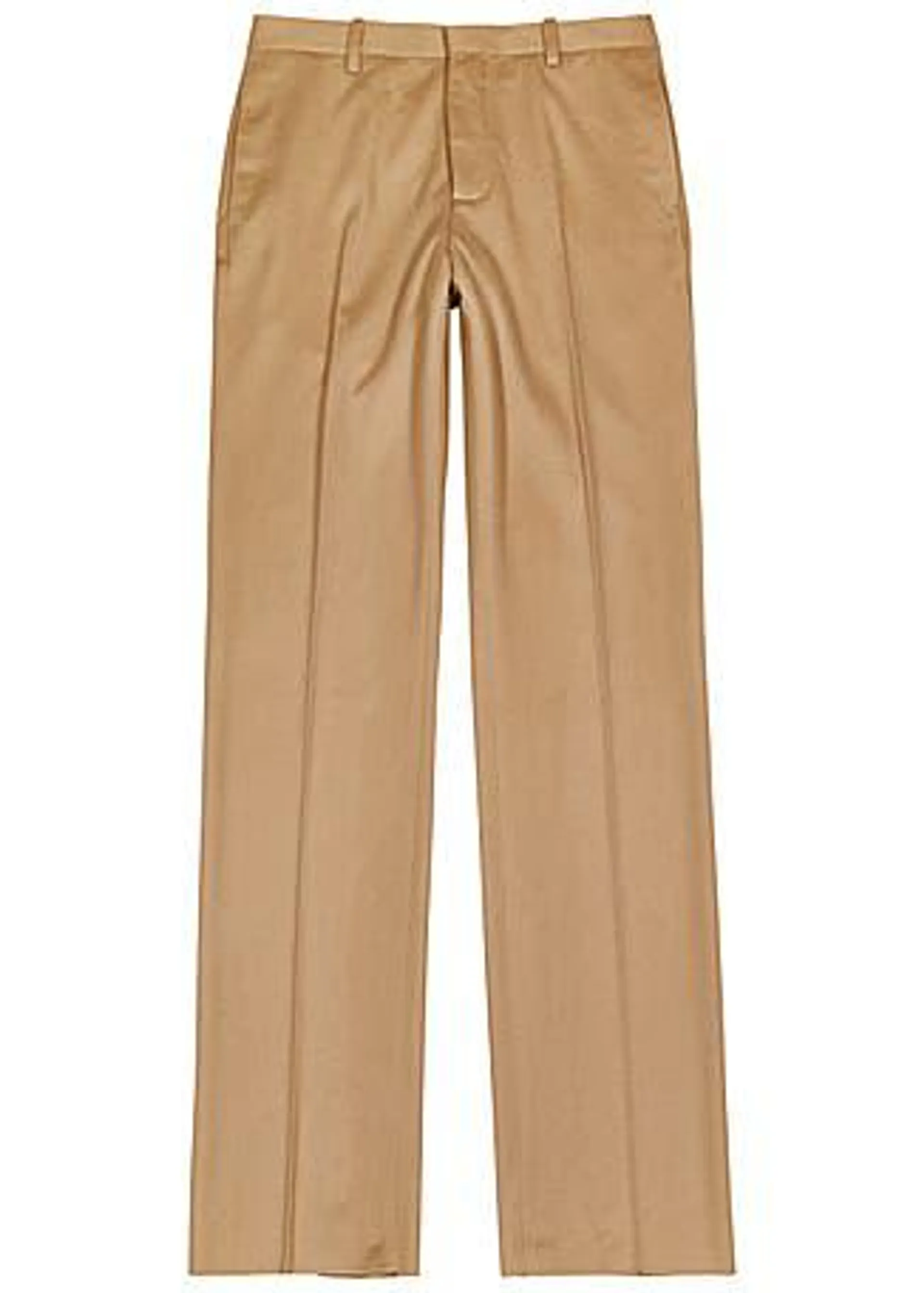 Straight-leg cashmere trousers