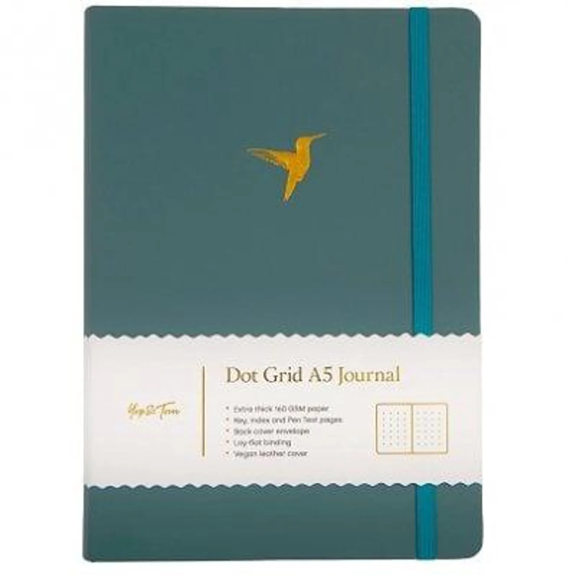 Hummingbird A5 Dot Grid Journal - Deep Ocean