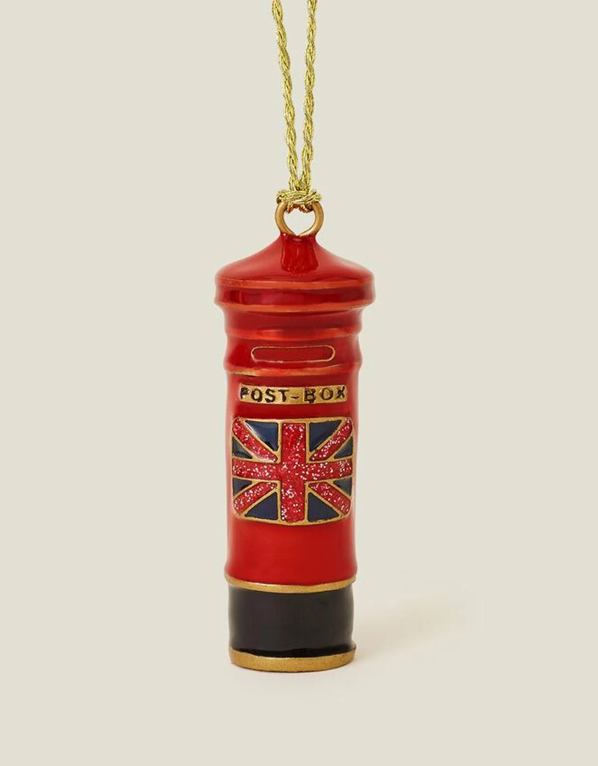 Enamel London Post Box Hanging Decoration