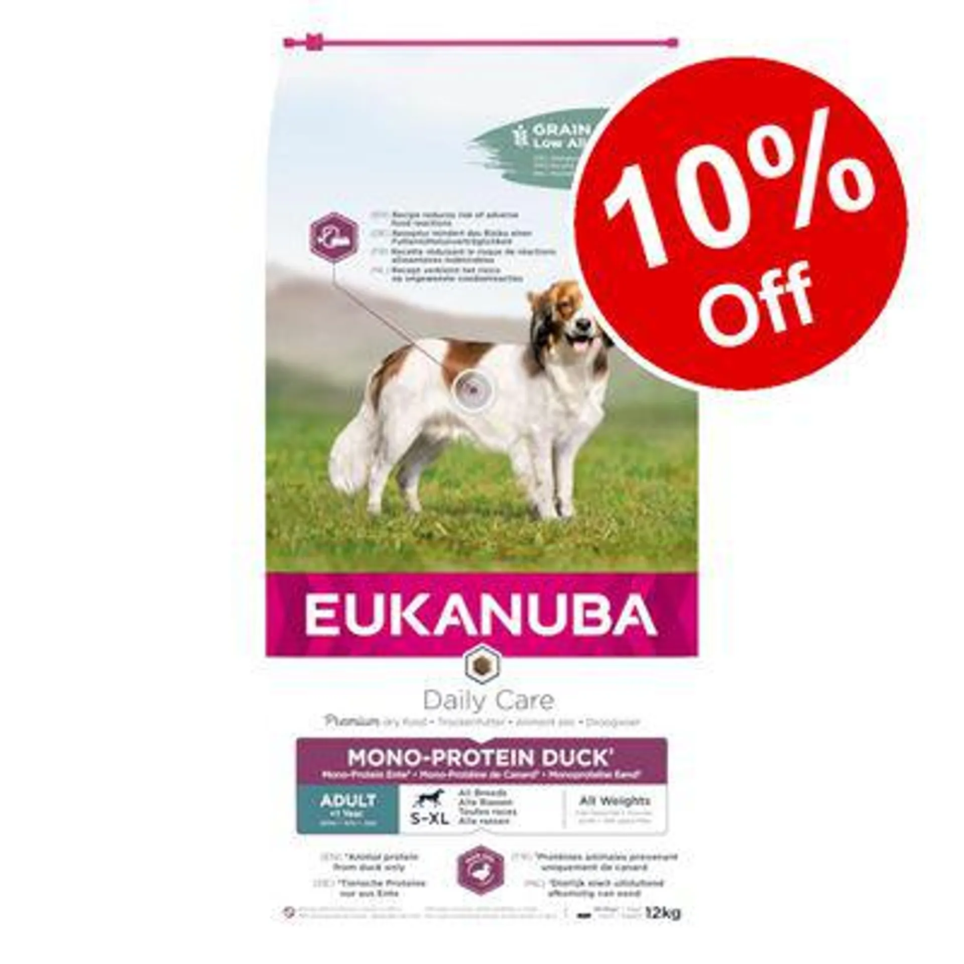 12kg Eukanuba Daily Care Adult Mono-Protein Dry Dog Food - 10% Off! *